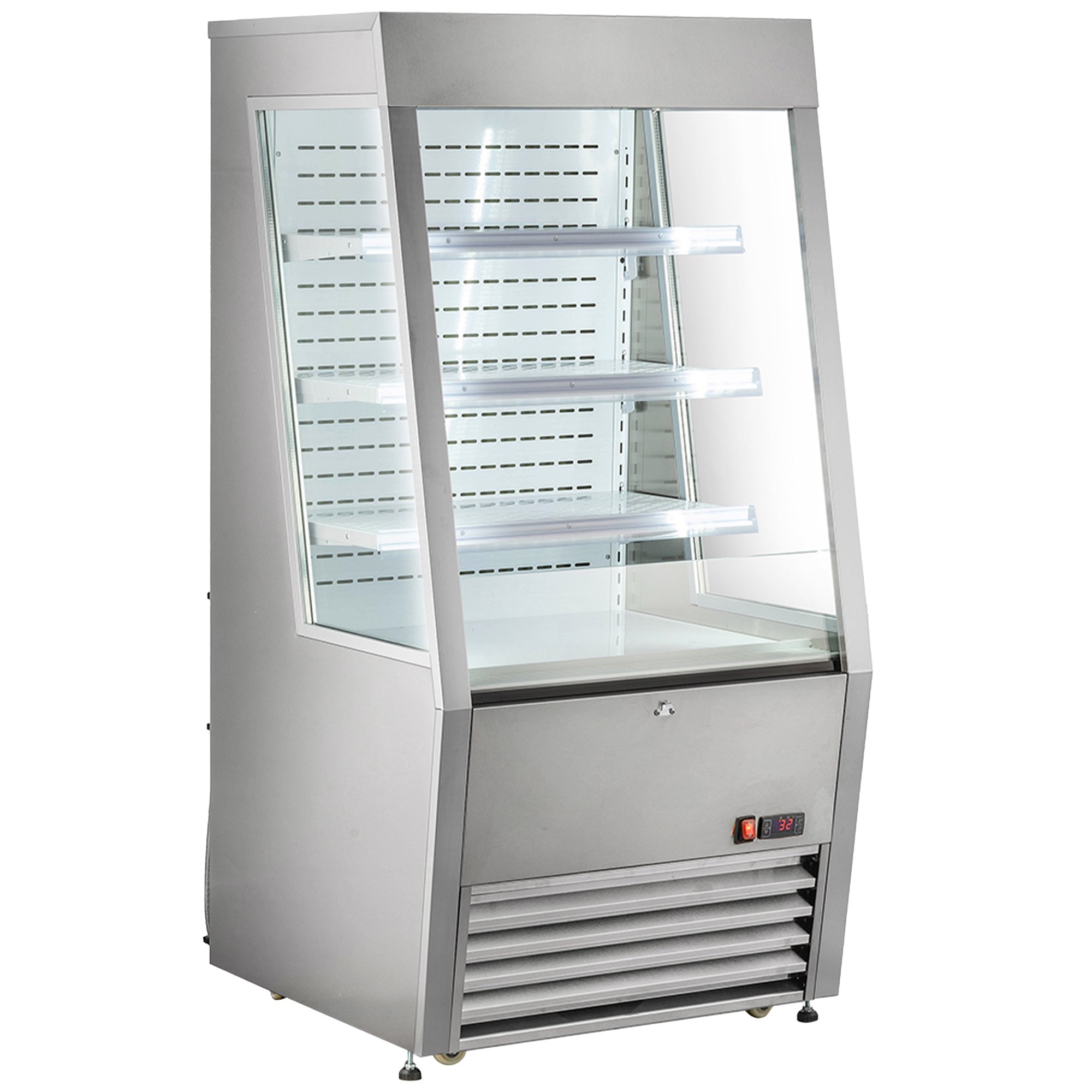 NSF 29 in. Countertop Refrigerator, Open Air Refrigerator Display 8.6 Cu.Ft. Beverage Food Chiller
