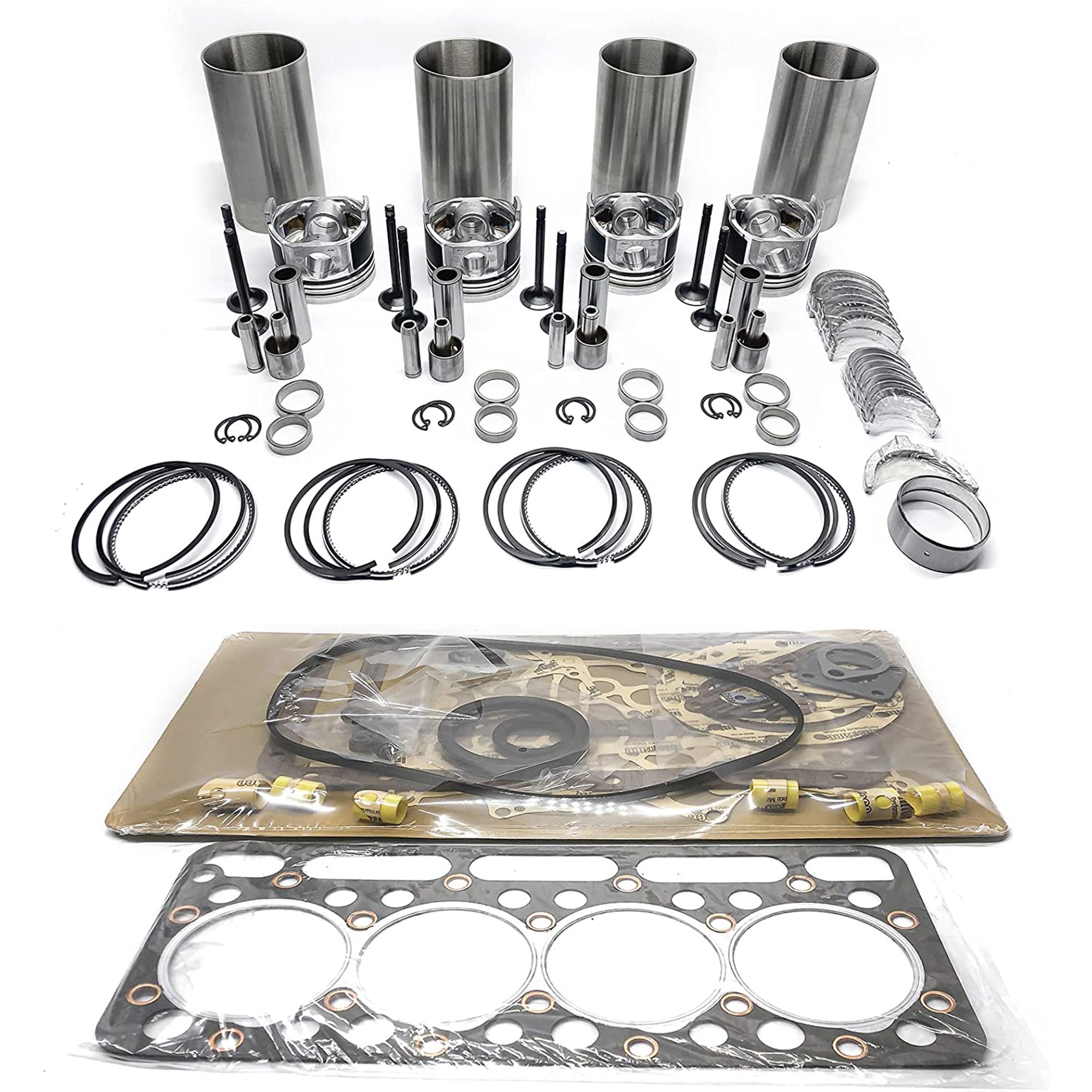 New V1505 V1505D V1505T Overhaul Rebuild Kit Full Gasket Piston Compatible with Kubota Engine