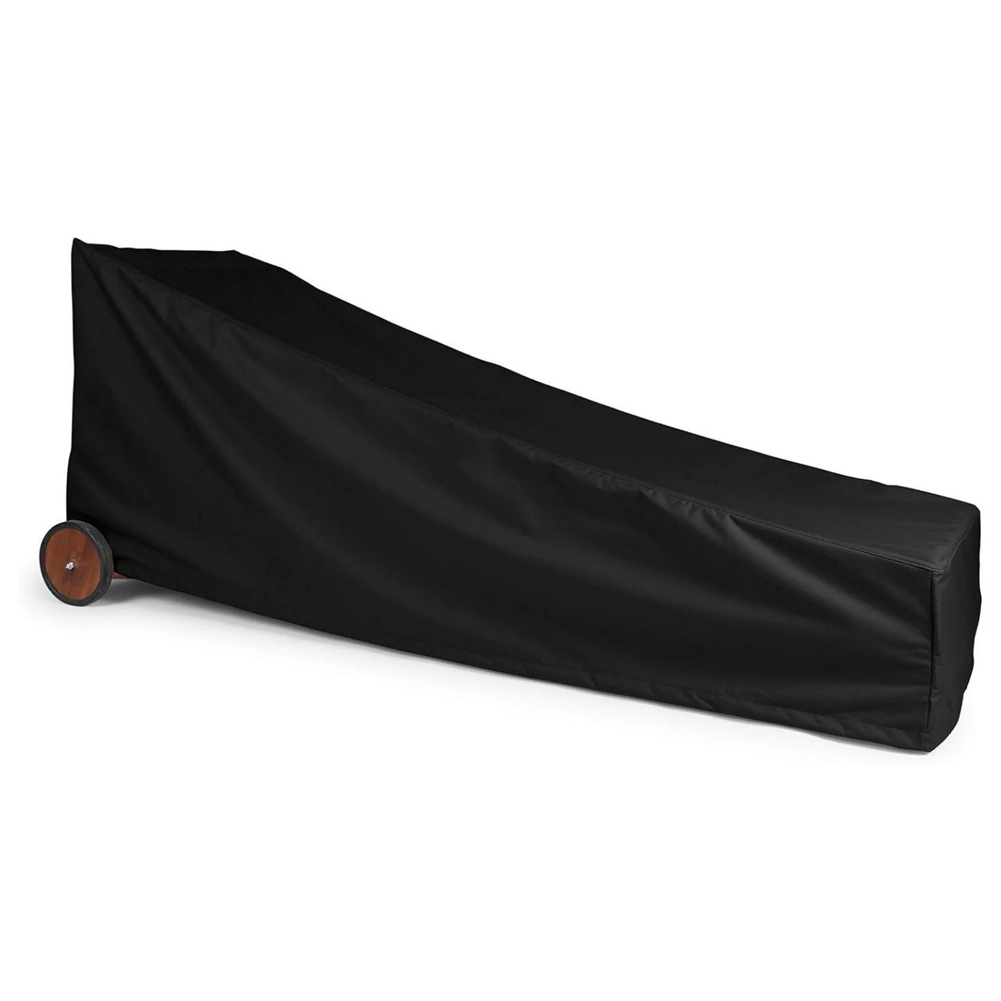 ZHANGHU Chaise Lounge Cover - Heavy-Duty Polyester, Weather Resistant, Drawcord , Seating and Chair Covers, 25W x 78D x 30H, Ripstop Black