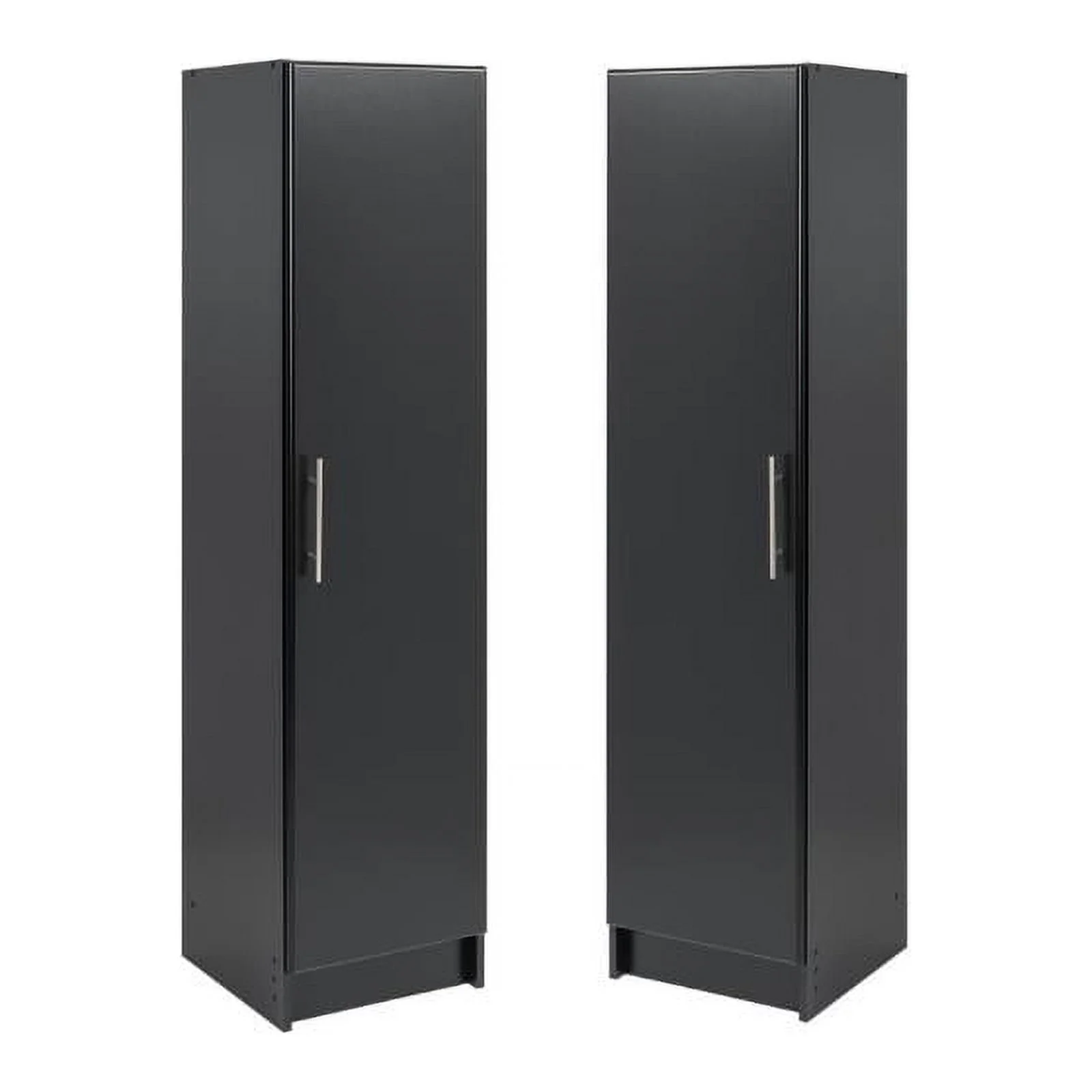 Home Square 2 Piece MDF Door Narrow Cabinet Set in Black