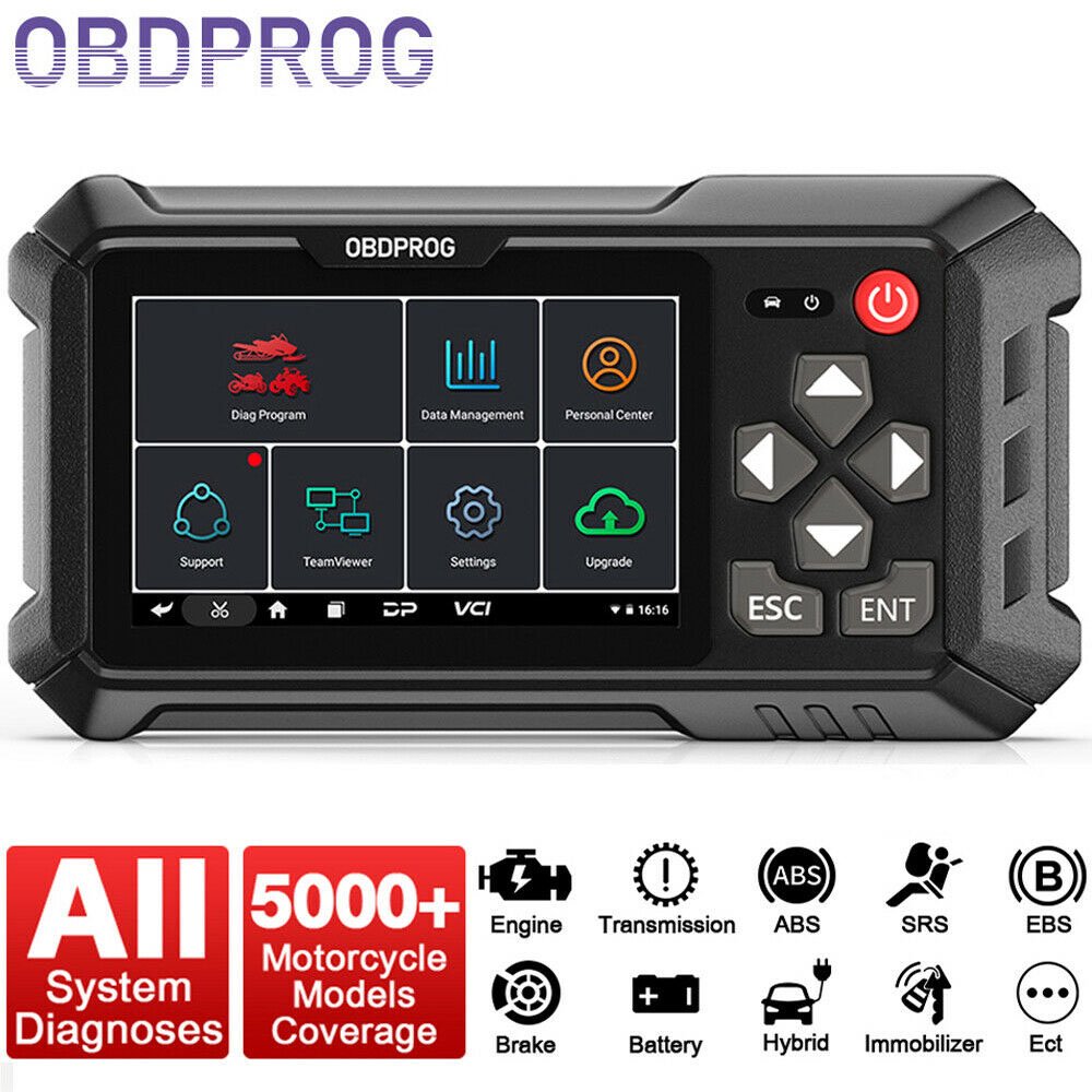 OBDPROG MOTO 100 OBD2 Scanner Motorcycle Diagnostic Tool Full System Diagnosis  ABS IMMO Reset Diagnostic Tools