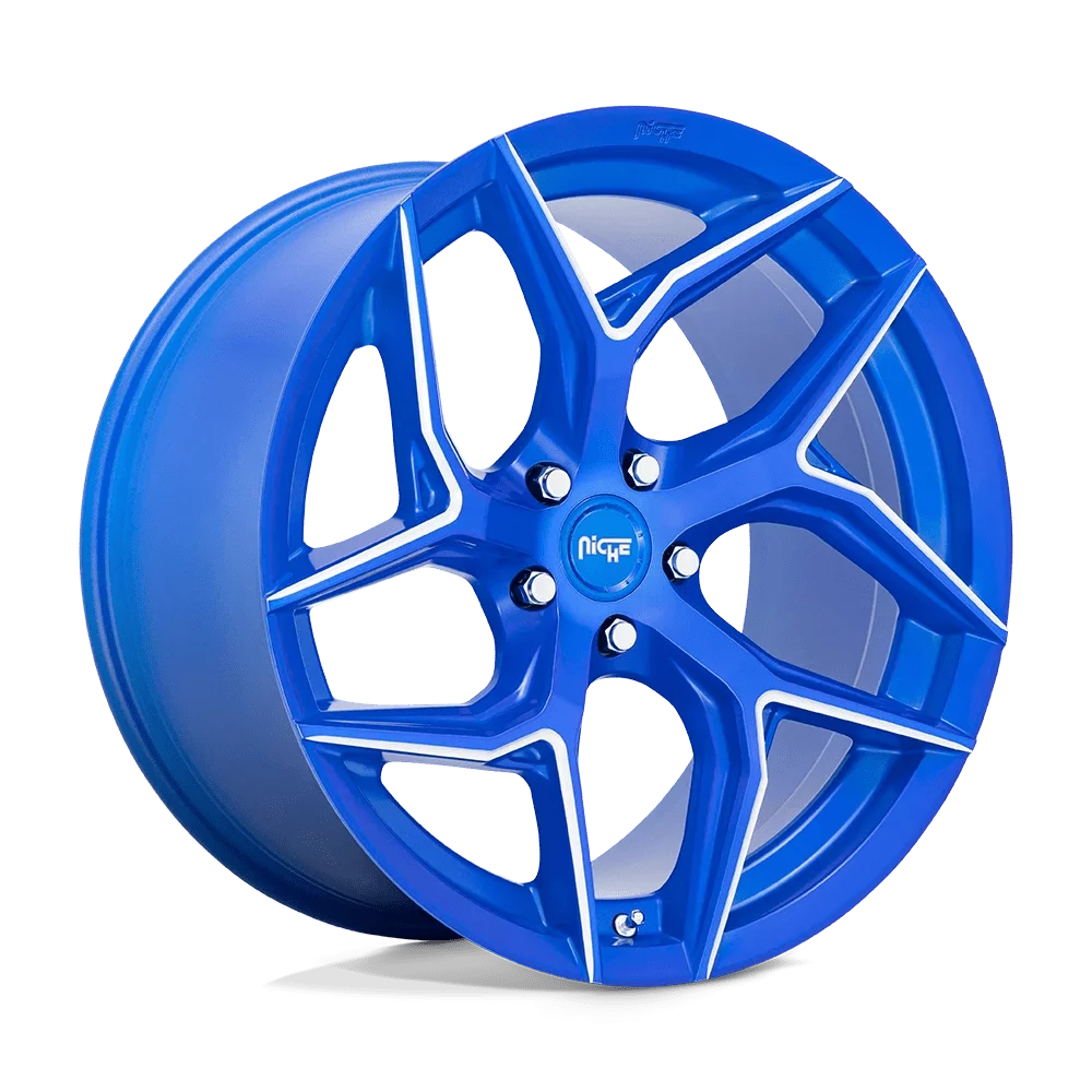 Niche 1Pc M268 Torsioni 20X9 5X112 27Et 72.56Cb Anodized Blue Milled Wheel