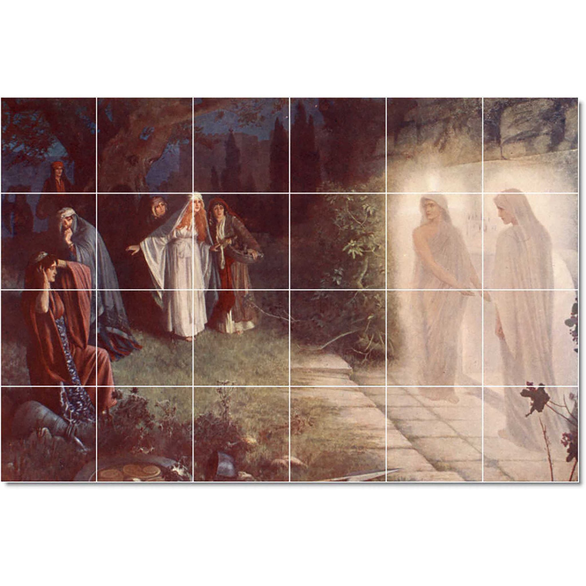 Ceramic Tile Mural-Herbert Gustave Schmalz Religious Tile Mural Modern Interior Renovate. 25.5