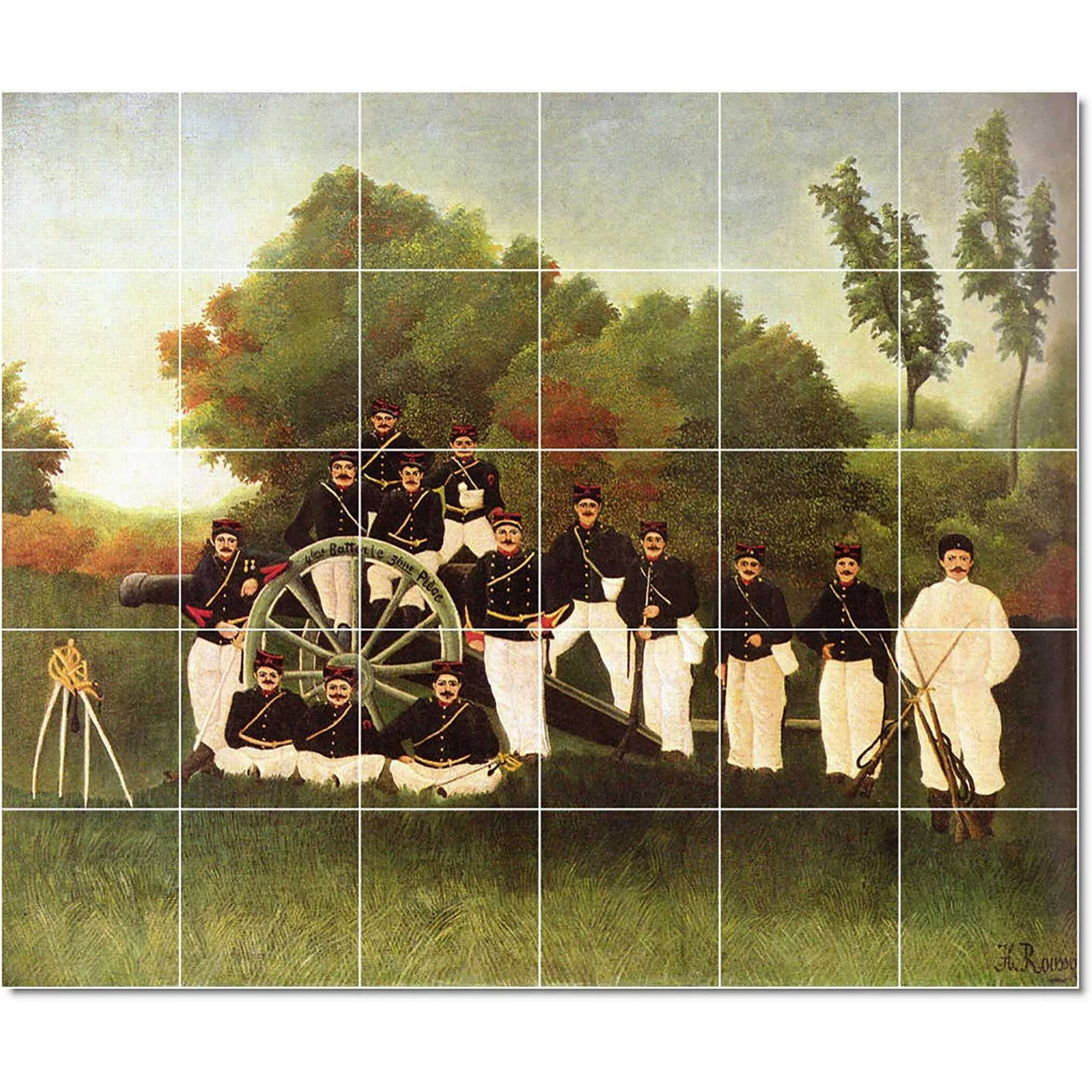 Ceramic Tile Mural-Jean-Jacques Rousseau Poster Art Tile Mural Contemporary Home Renovations. 25.5