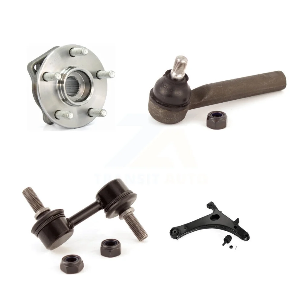 Transit Auto Front Left Bearing Lower Control Arm with Ball Joint Outer Tie Rod & Sway Bar Stabilizer Link Kit for Car 2012-2013 Subaru Impreza Limited Base Premium Naturally Aspirated K7T-106007