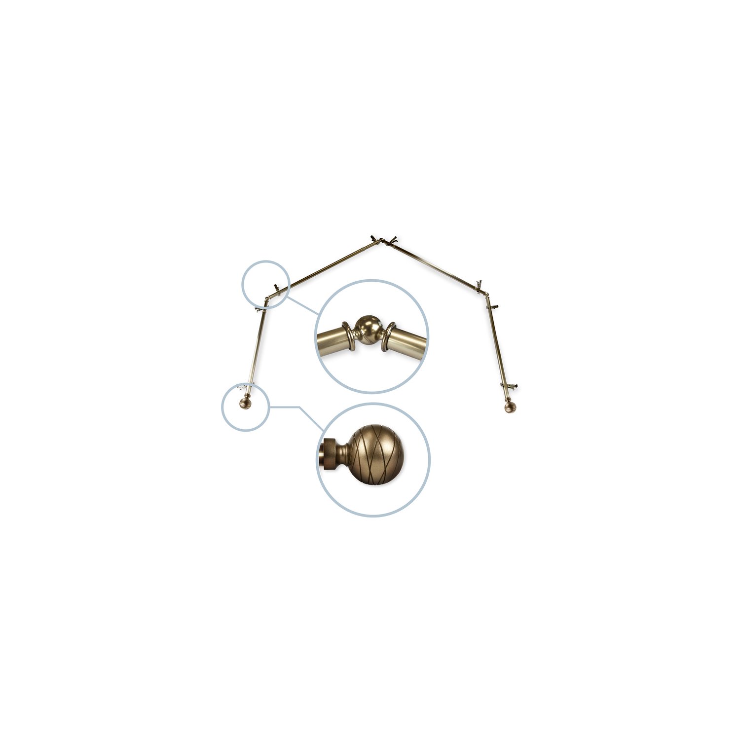 HomeStock'S Rustic Recluse Curtain Rods & Hardware Set, Featuring ...