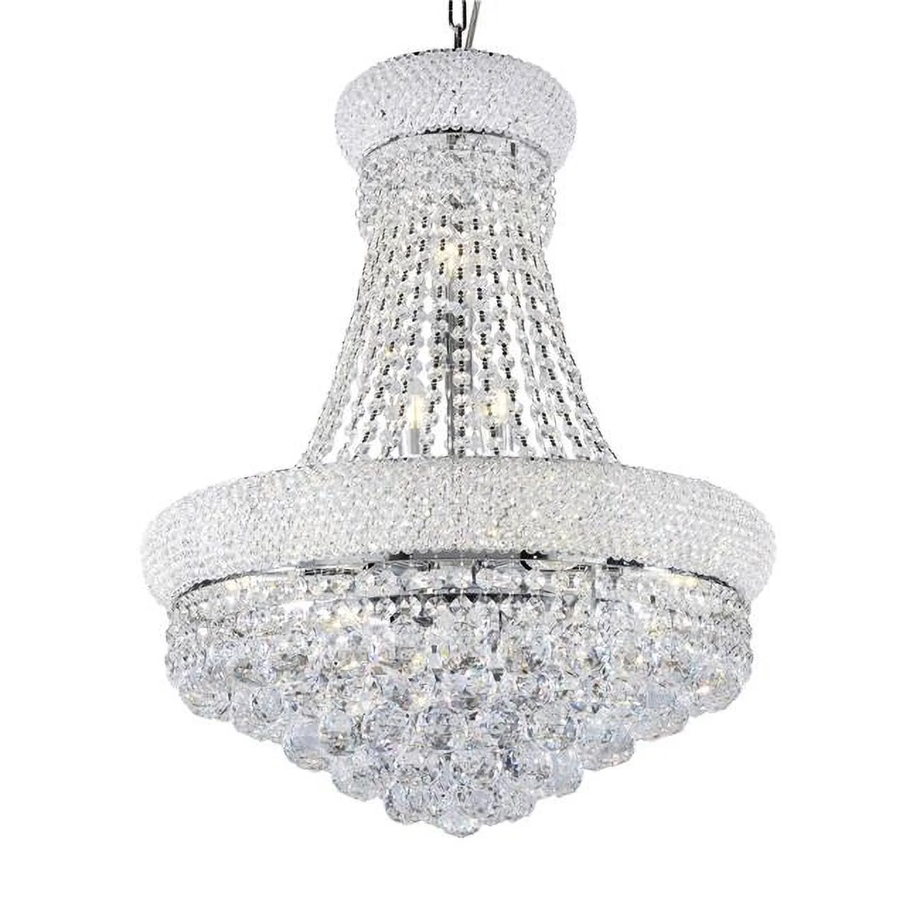 HomeRoots 468880 Lantern Empire Transparent Glass LED Ceiling Light with Clear Shades