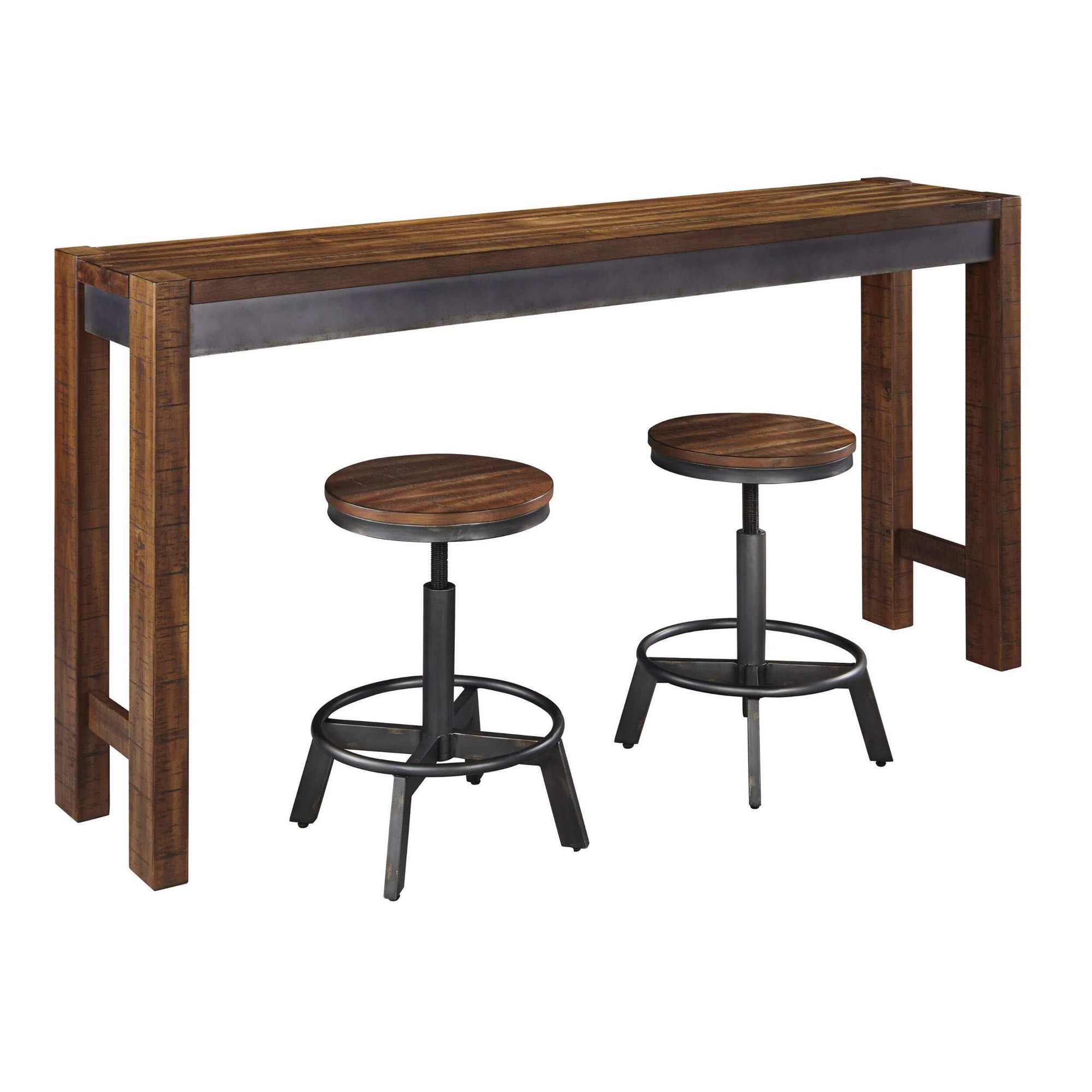 Torjin Brown  Gray Counter Height Dining Room Set / 3pc