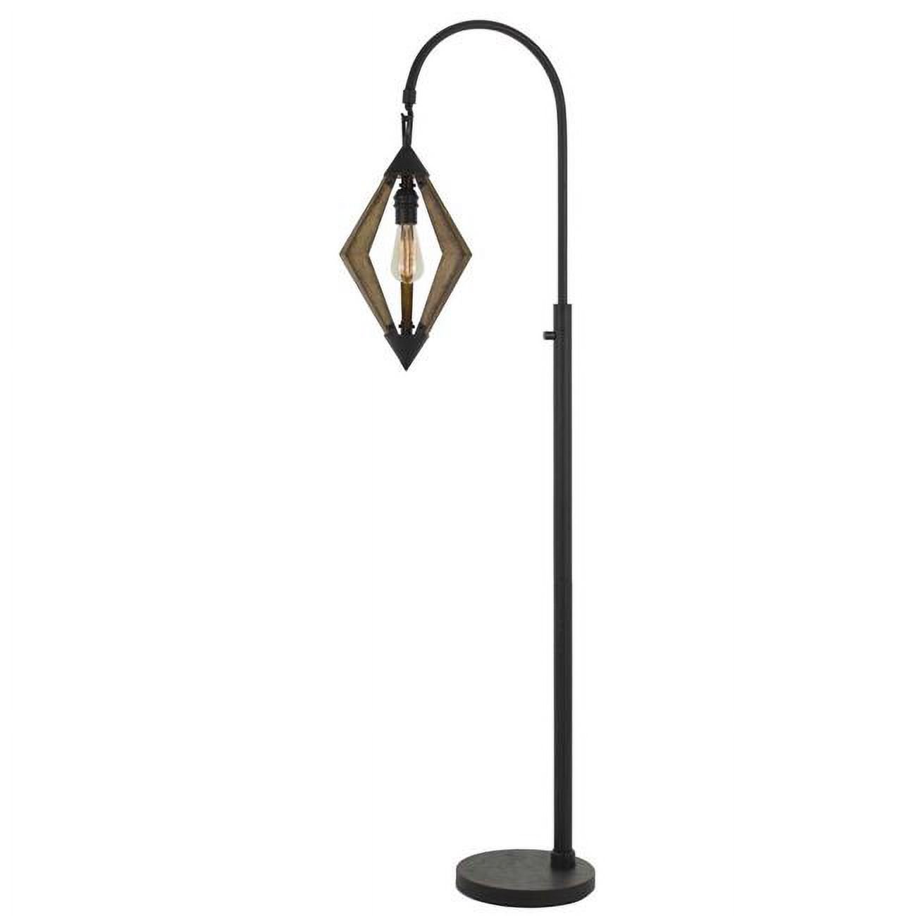 HomeRoots 526278 67 in. Traditional Shaped Floor Lamp, Black