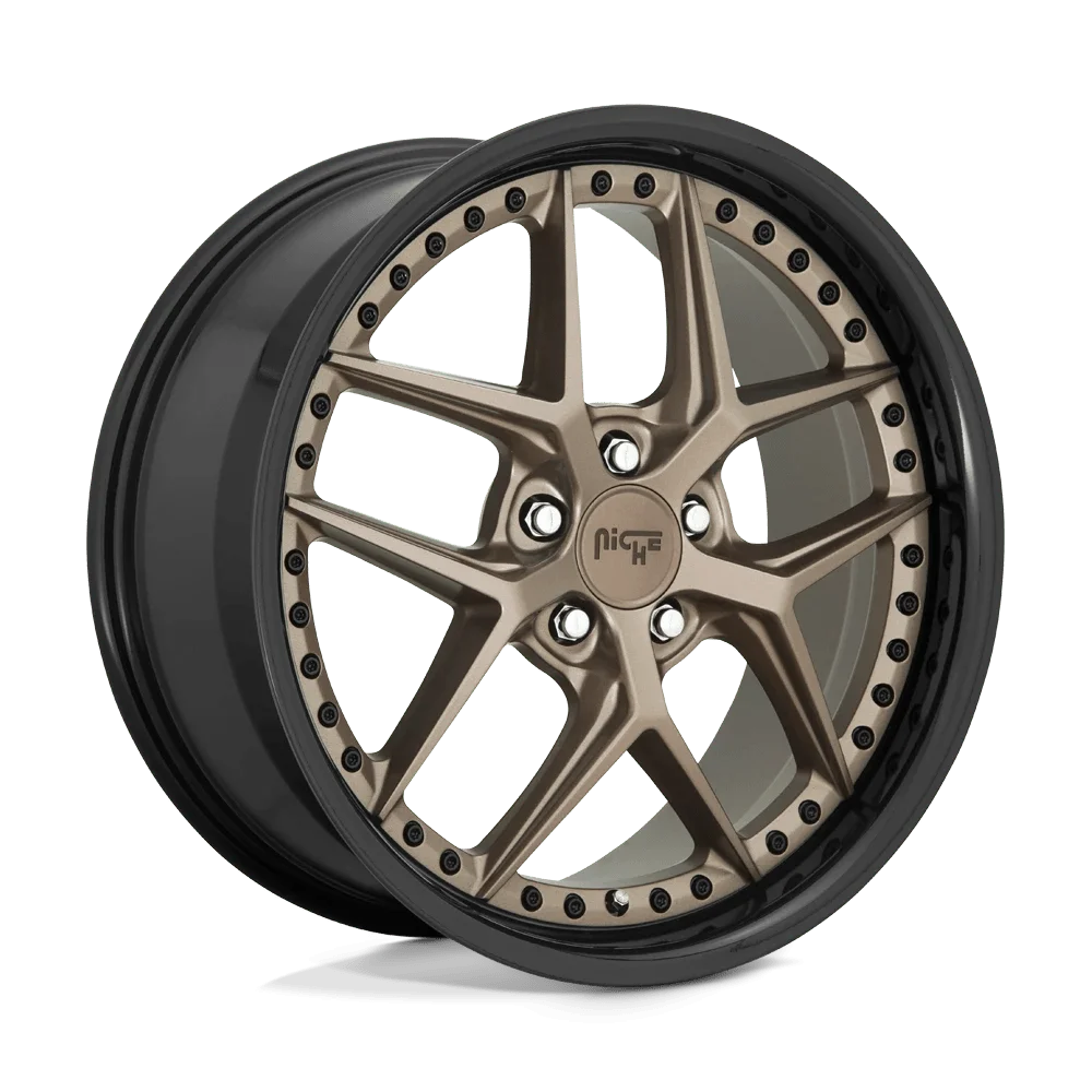 Niche M227 Vice 20X10.5 5X115 20Et 72.56Cb Matte Bronze Black Bead Ring Wheel