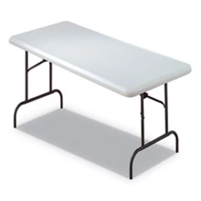 NSN 7110-01-671-6417 Rectangular Blow Molded Folding Tables  Platinum - 30 x 60 x 29 in.