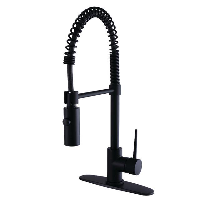 New York Single-Handle Pre-Rinse Kitchen Faucet, Matte Black
