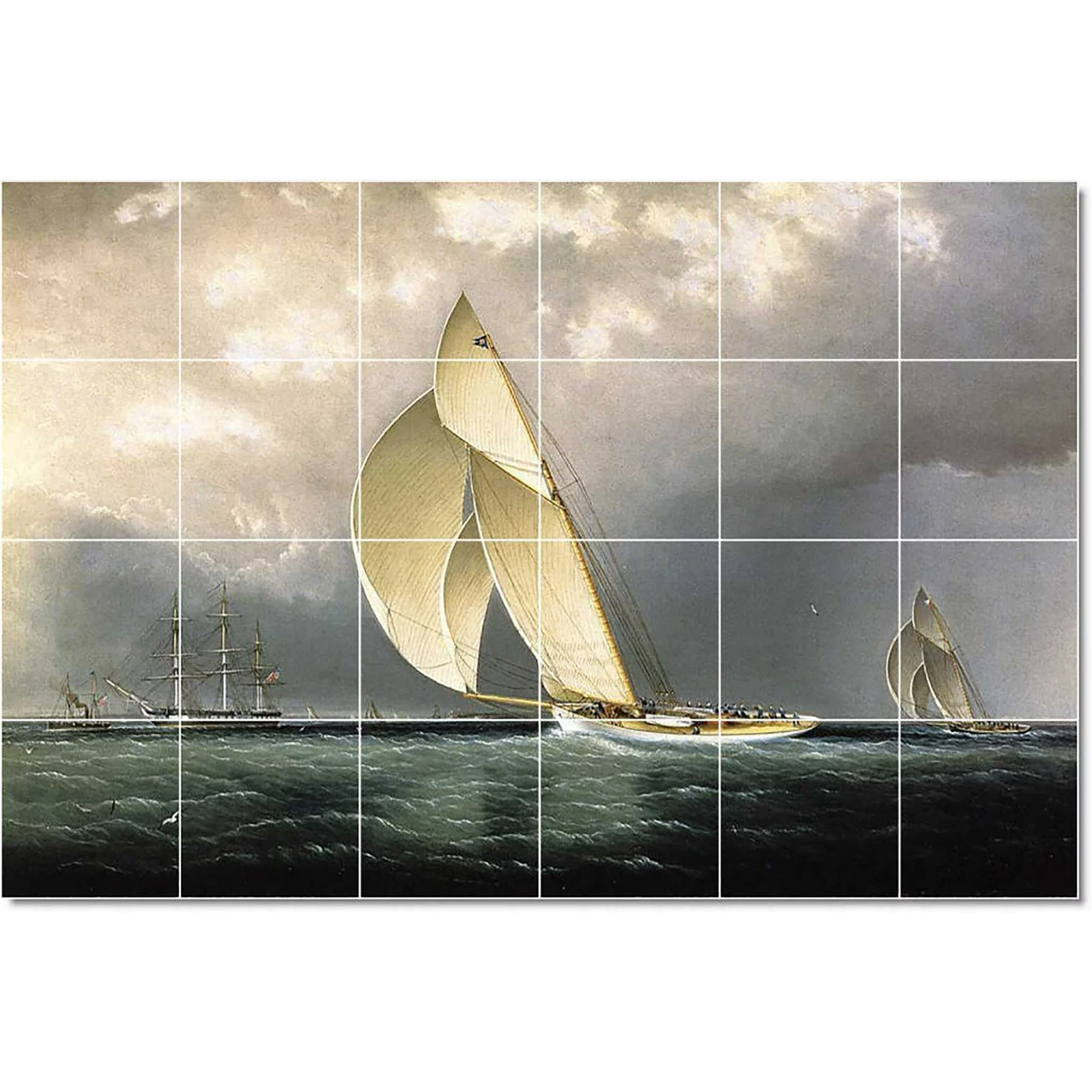 Ceramic Tile Mural-James Buttersworth Ships Tile Mural House Decorating Ideas. 25.5