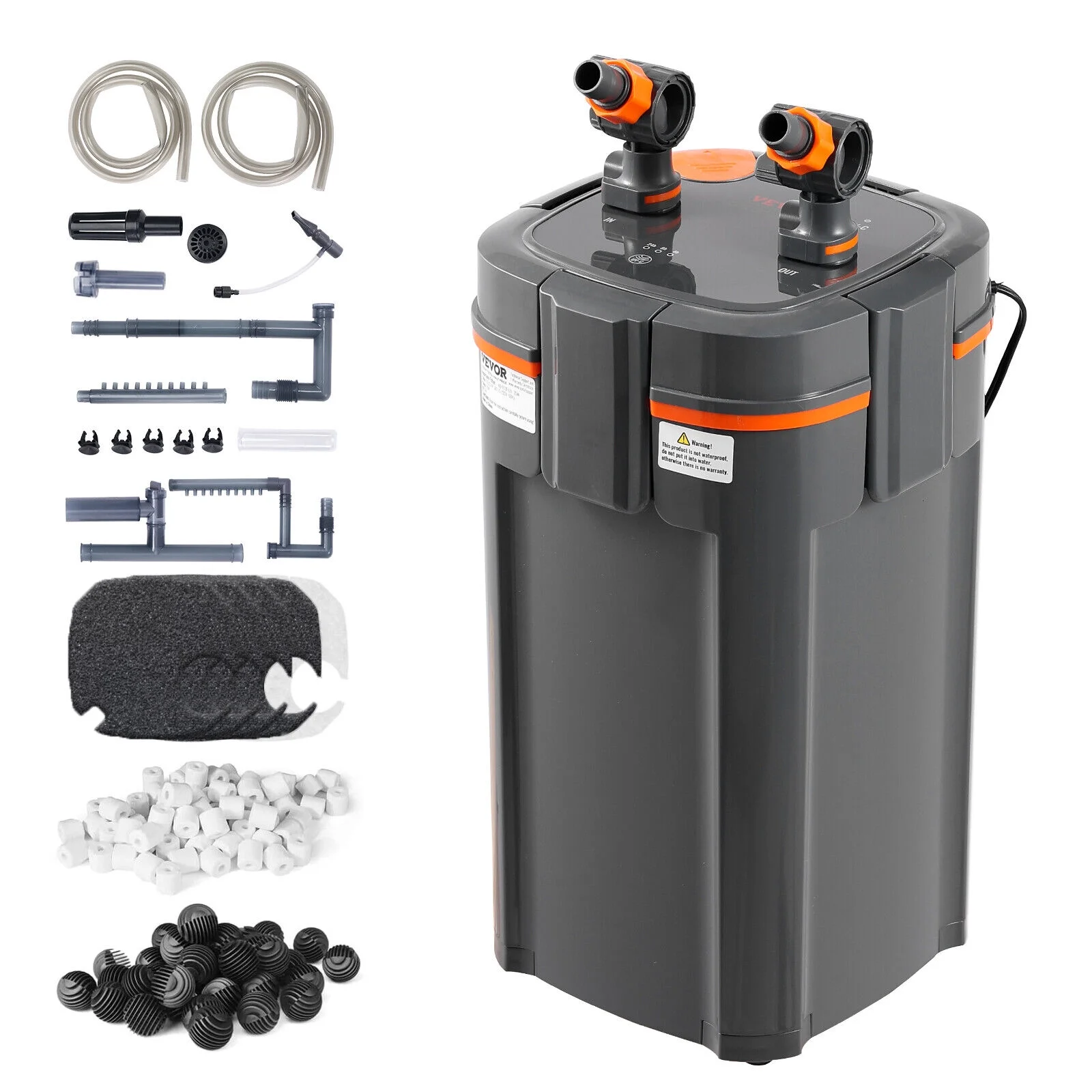 ZGBY 200 Gallon Aquarium Canister Filter 9W Uv Sterilizer 528Gph Fish Tank