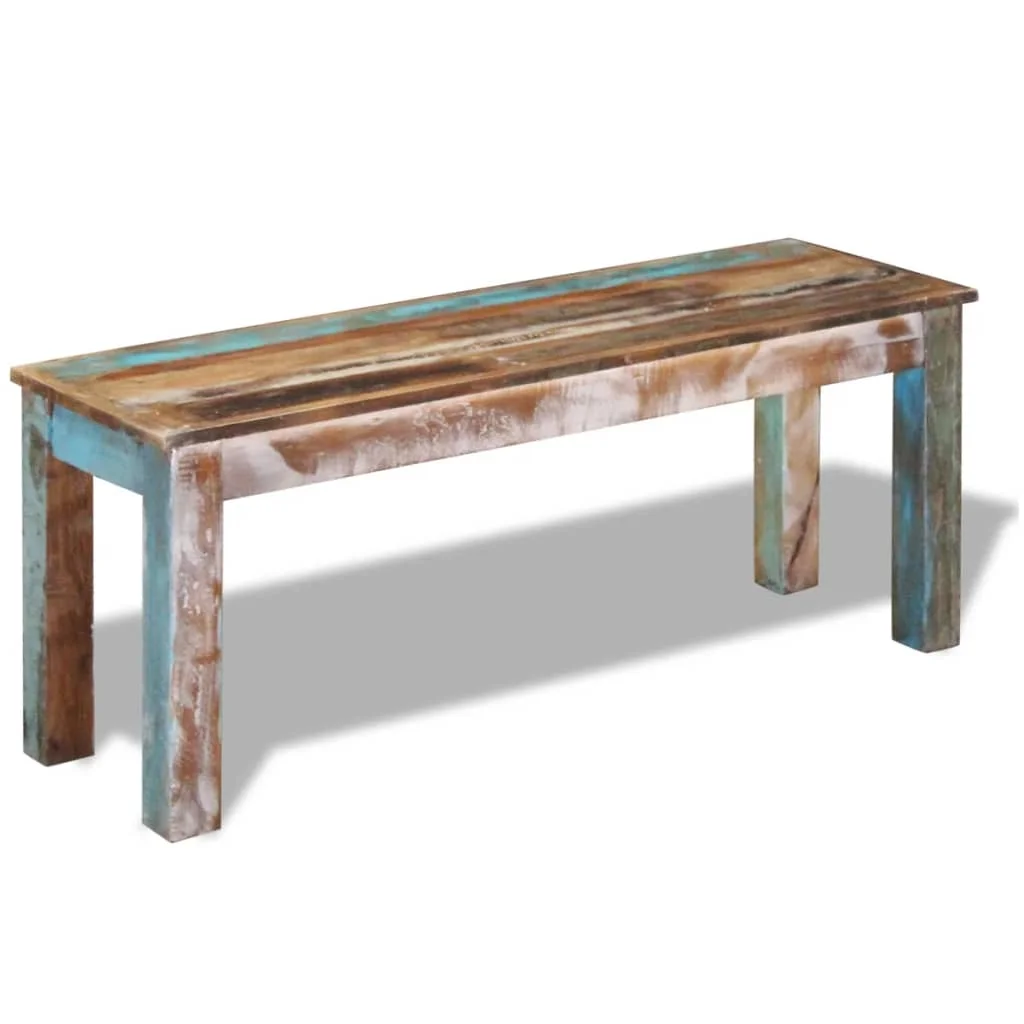vidaXL Bench Dining Seat Outdoor Home Hall Chair Lounge Solid Reclaimed Wood