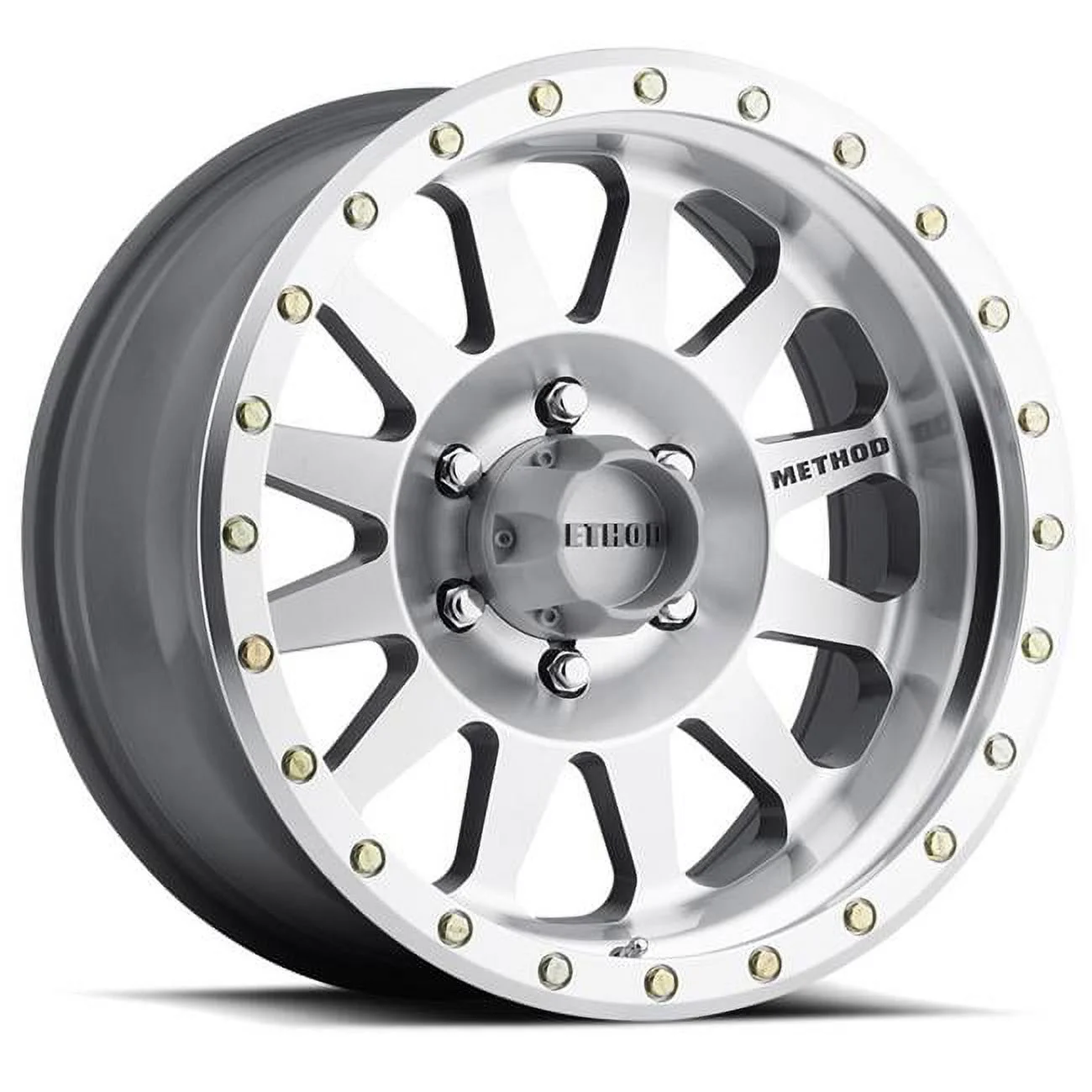 20 x 10 in. 8x6.5 Bolt Pattern 18 mm Offset 130.81 mm Center Bore Machined & Clear Double Standard Wheel