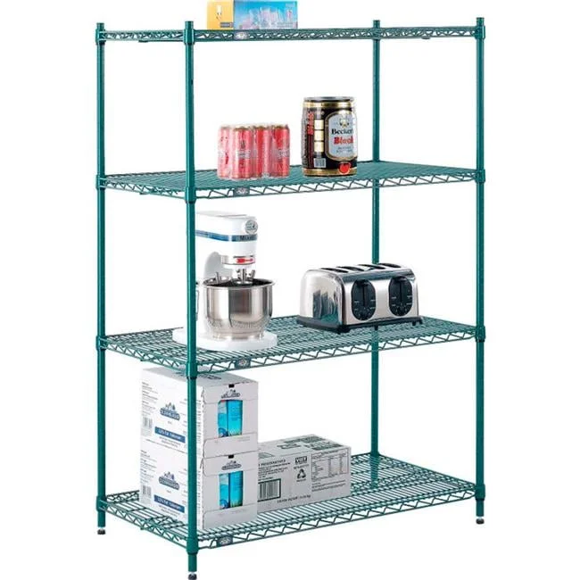 Nexel 5 Tier Wire Shelving Starter Unit, 42