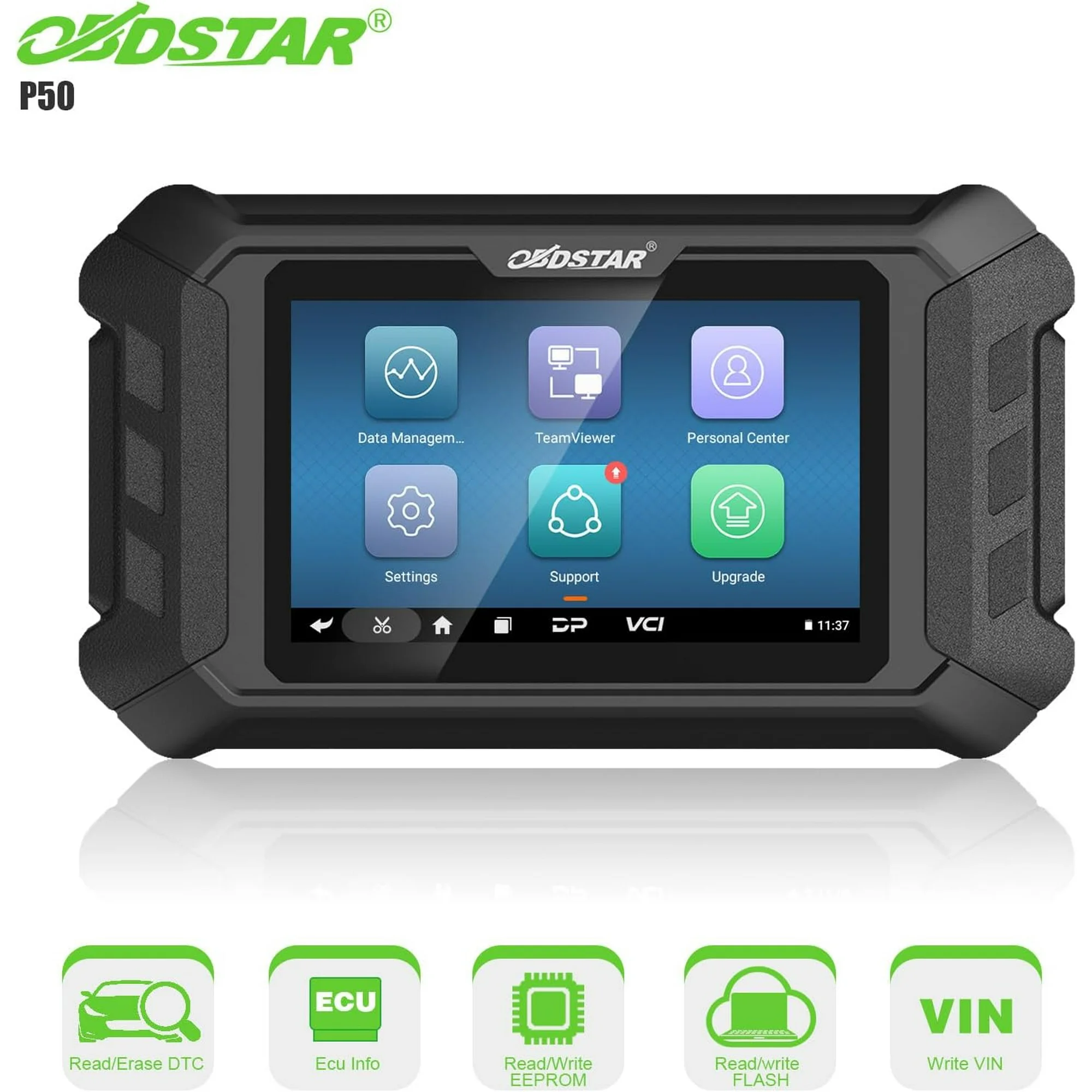 OBDSTAR P50 Airbag Scan Tool with CAN FD Adapter, Support Battery Reset/ SAS Reset/ Tesla Airbag