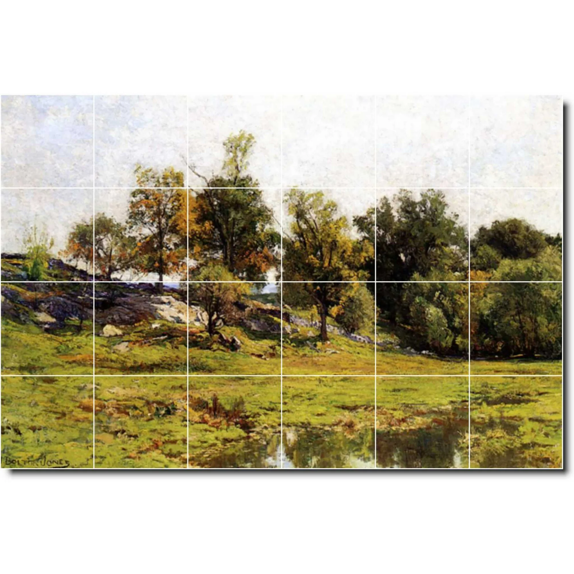 Ceramic Tile Mural-Hugh Bolton Jones Landscapes Painting 277. 25.5