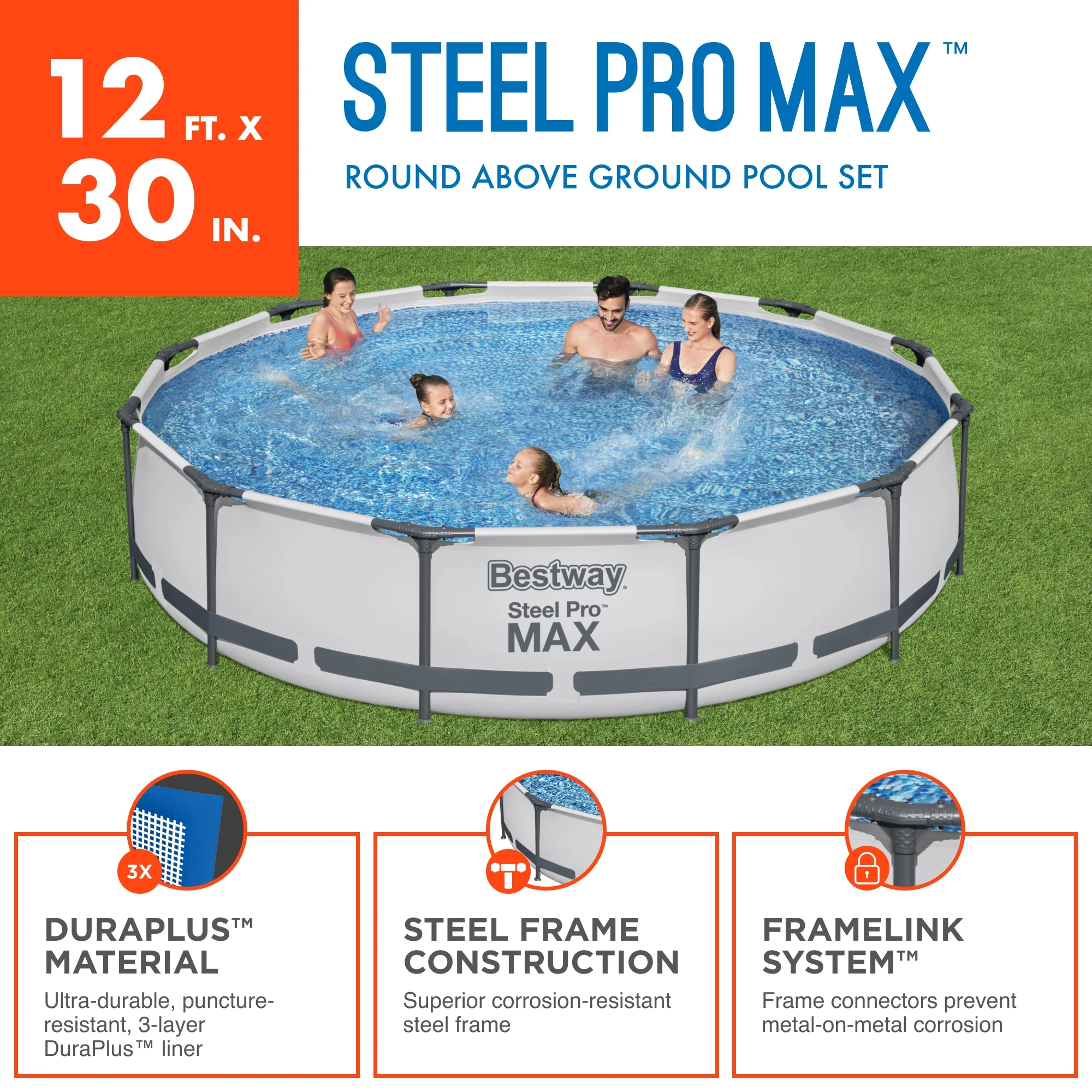Open Box Bestway Steel Pro MAX 12' x 30
