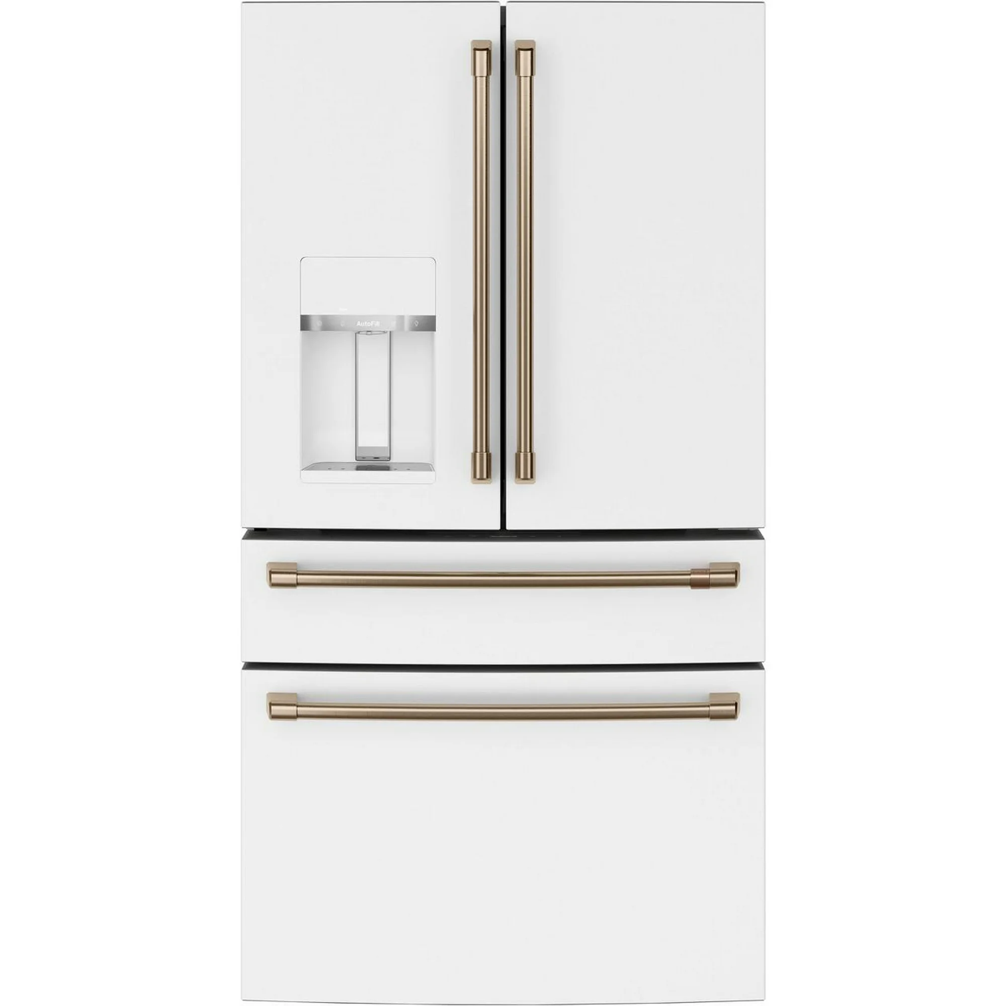 Cafe CXE22DP4PW2 22 Cu. Ft. Matte White 4-Door French-Door Counter-Depth Refrigerator