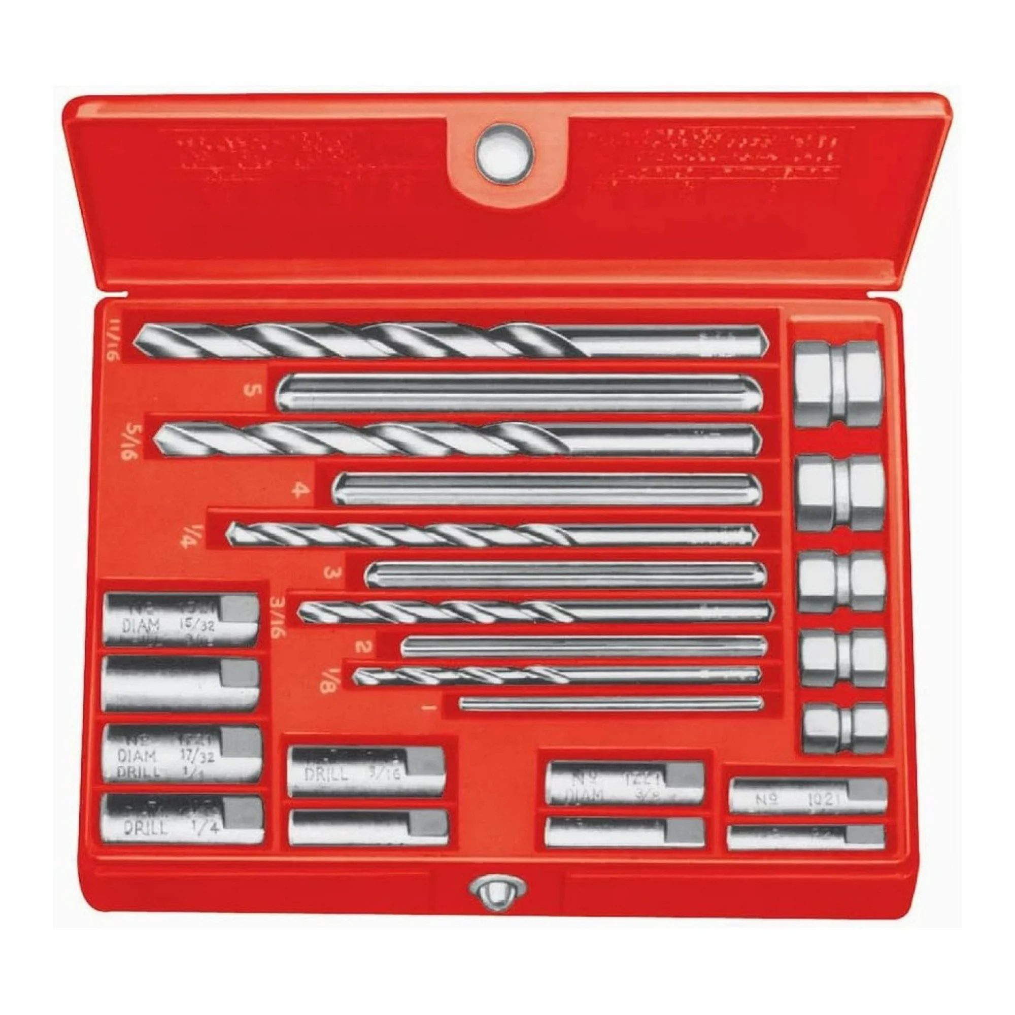 ZHANGHU 35585 10 Screw Extractor Set, 1/4-inch to 1/2-inch Broken Screw Extractor