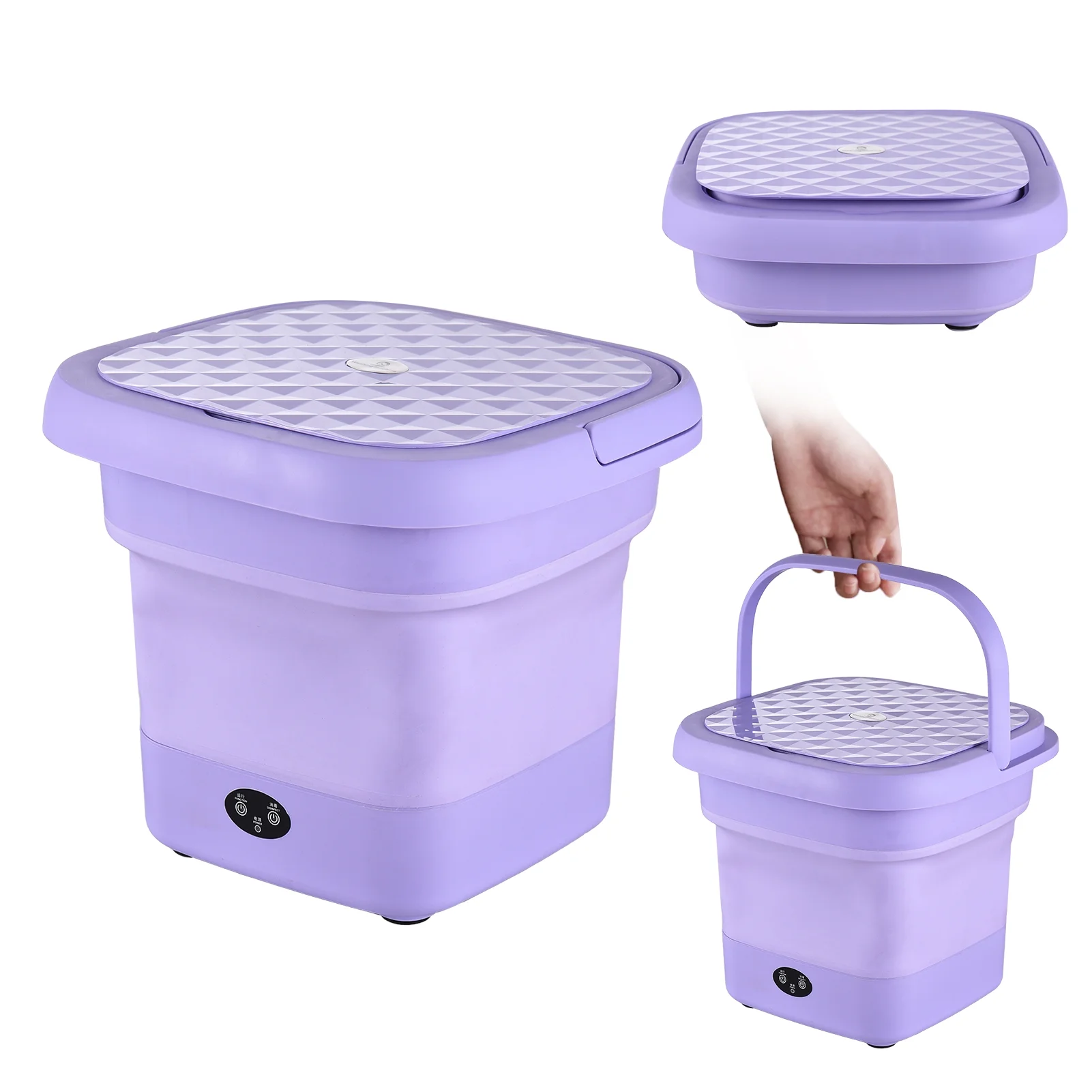 Washing machine,Portable With Dryer Office With Dryer Bucket Socks Barrel Laundry Dryer Bucket Clothes Mewmewcat Ichu