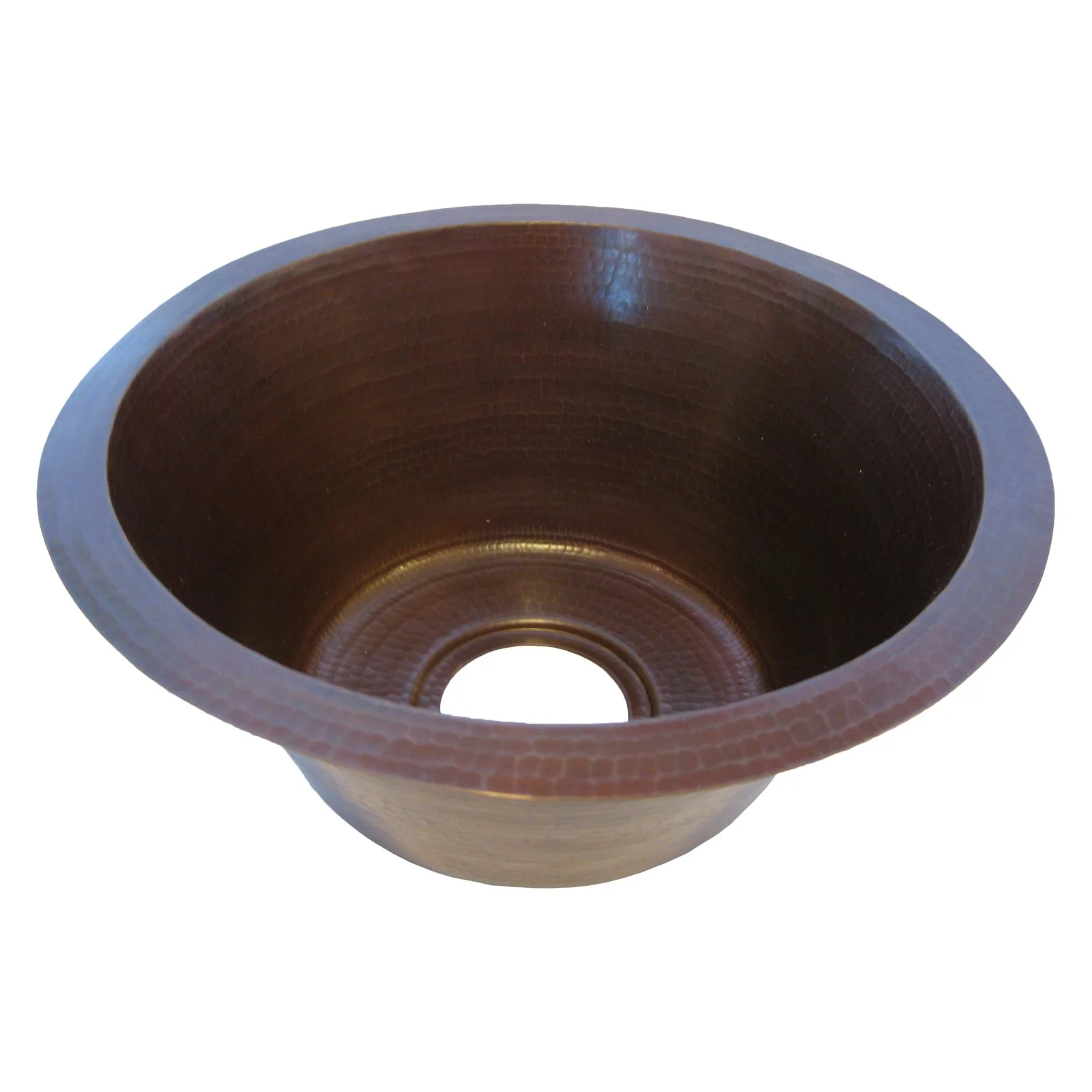 Novatto TCB-001AN Round Hand Hammered Copper Bar Sink