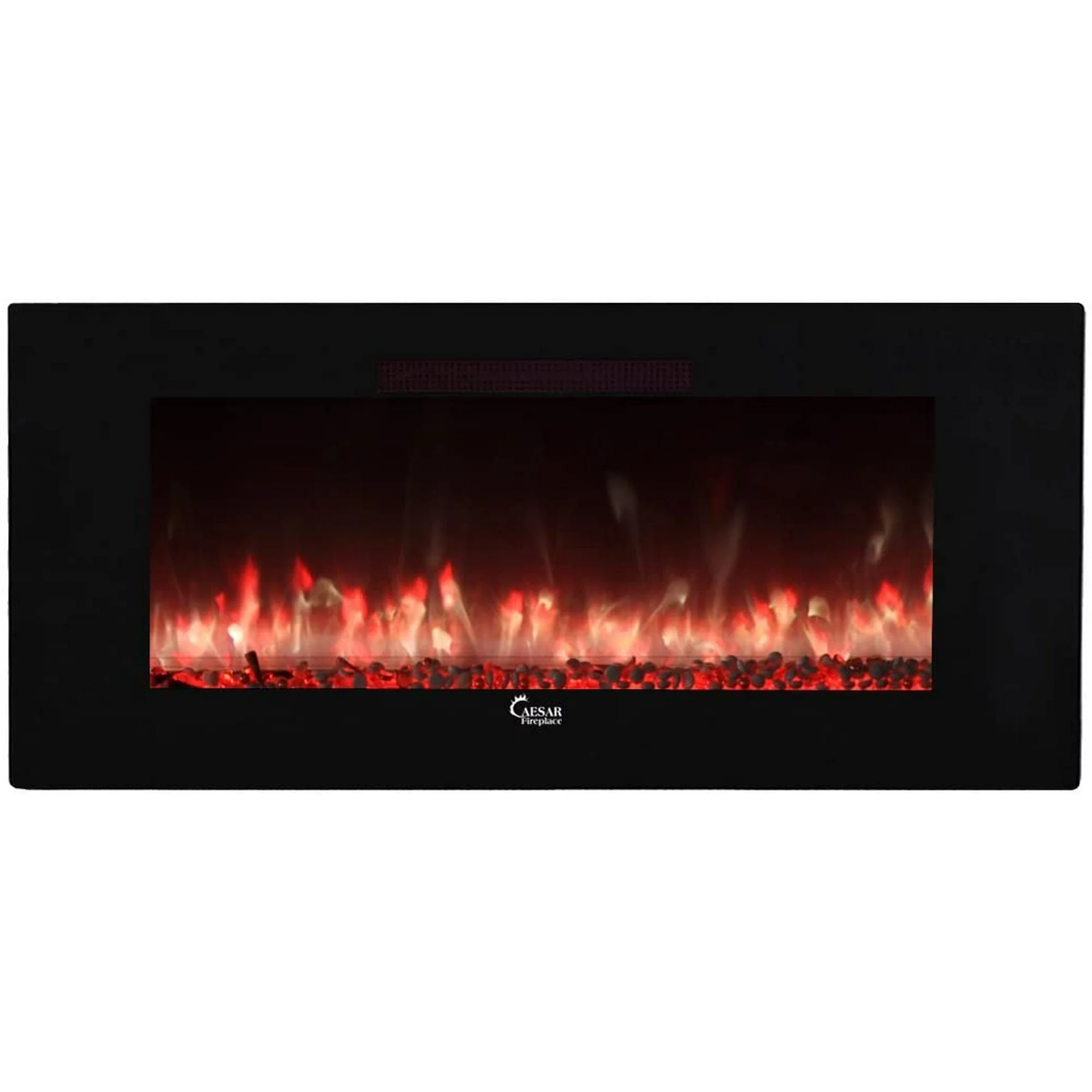 Caesar Fireplace Caesar Hardware Contemporary Luxury Linear Wall Mount Recess Freestanding Multicolor Flame Electric Fireplace, 50