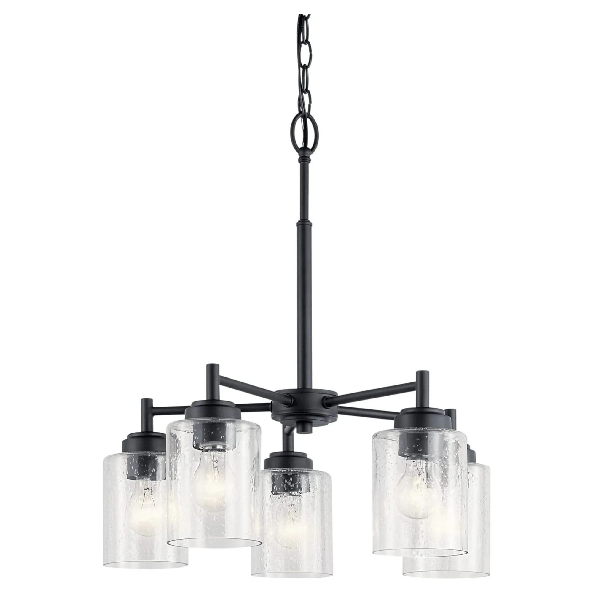 ZHANGHU 44030BK Winslow Pendant, 5-Light 375 Total Watts, Black