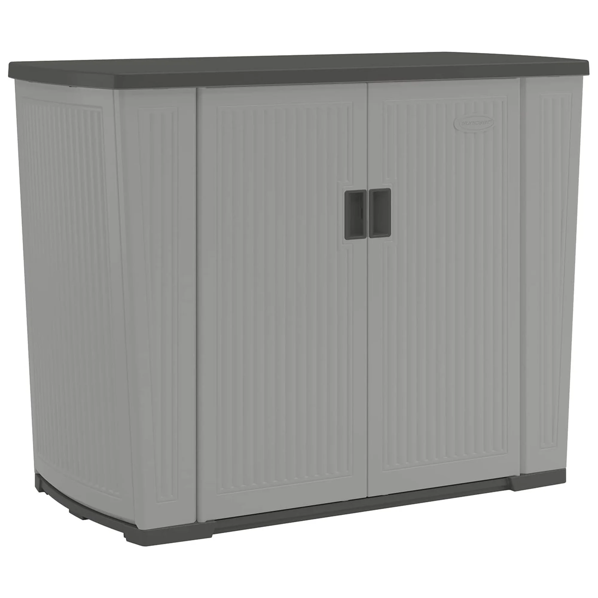 Suncast Backyard Oasis 130 Gallon Outdoor Storage Basic Unit, Dove Gray