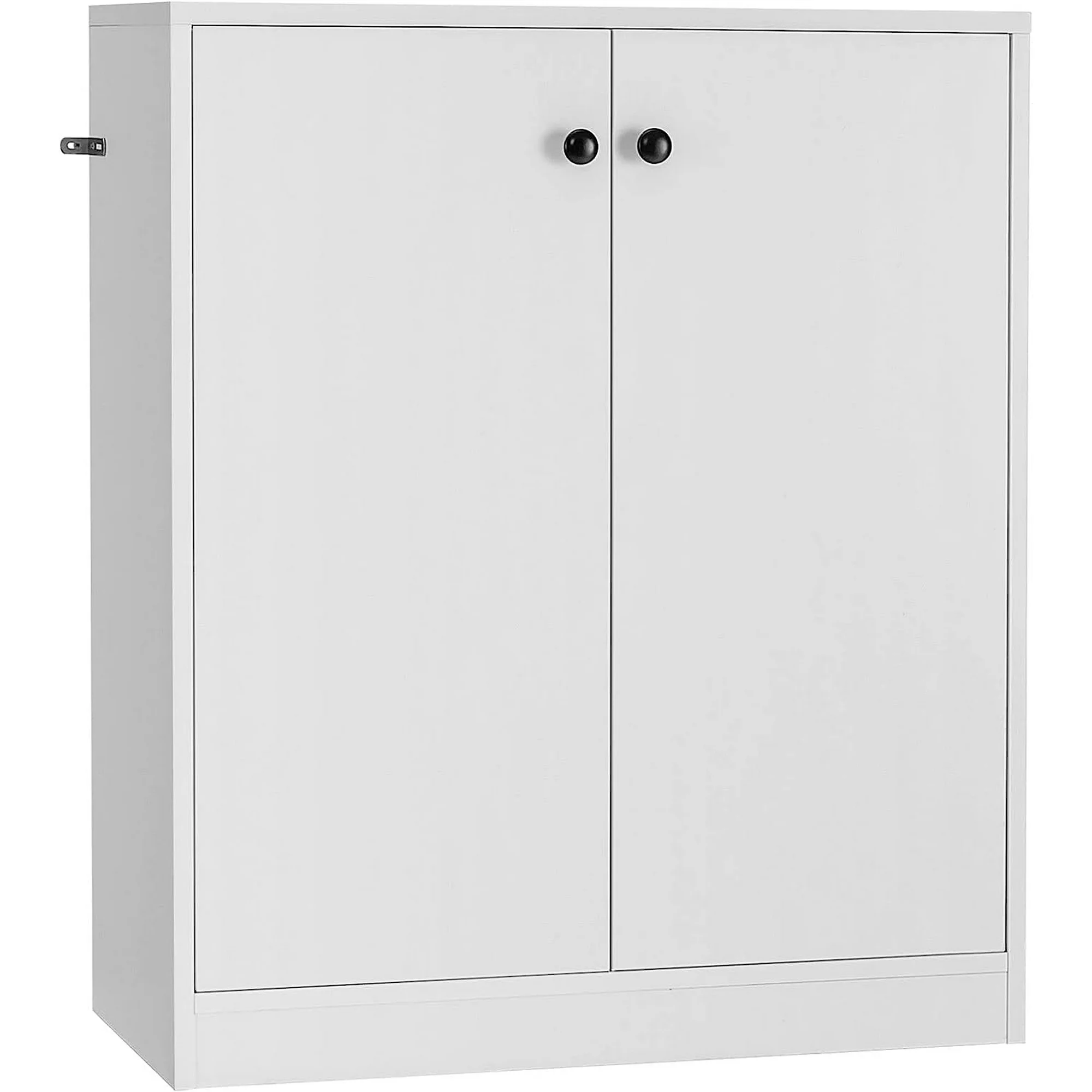 TJCGDTY 2 Door  Base Cabinet - Freestanding Floor Cabinet with 3-Tier   Non-Slip Foot Pads  Kitchen Cupboard  Organizer  Room  Hallway  Entryway  Office (Brown)