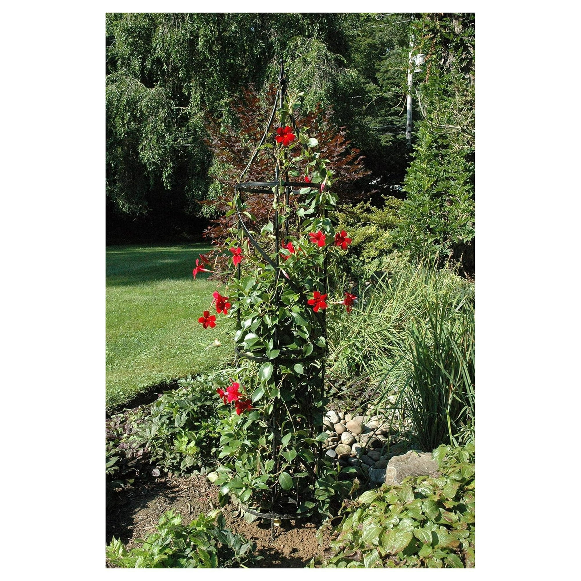 ZHANGHU AMTUTS 60 in. Solid Steel Black Powder Coated Border Tuteur