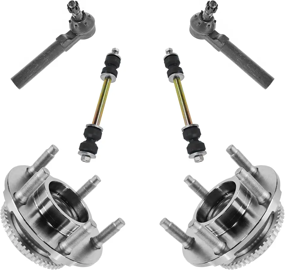 TRQ Front Steering,Suspension,& Drivetrain Kit Sway Bar Stabilizer Link Tie Rod Wheel Hub Bearing Assembly Compatible with 1994-2004 Ford Mustang