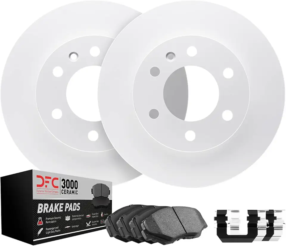 Dynamic Friction Company Front Brakes and Rotors| Hardware Included|Front 3000 Ceramic Brake Pads and Rotors Kit| Fits 2016-2019 Mazda 2, 2016 Scion iA, 2016-2020 Toyota Yaris