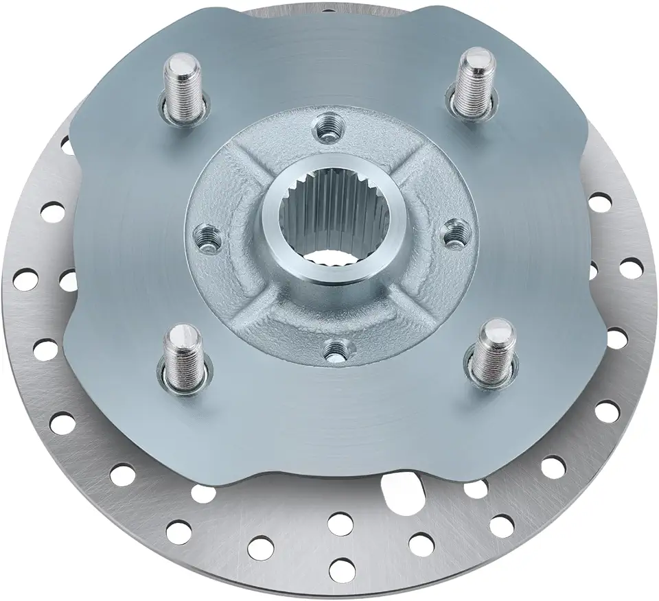 JAVIK Front Wheel Hub And Brake Rotor With Bolts for Yamaha Big Bear 350 1999 Big Bear 400 2000-2006 Wolverine 350 1995-2000 Kodiak 400 1999