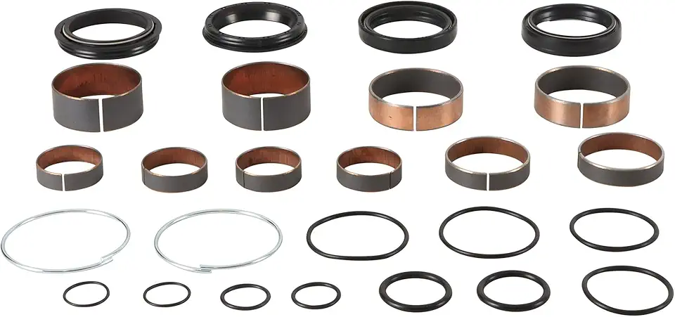 Pivot Works Fork Rebuild Kit PWFFK-H02-020 Compatible with/Replacement for Honda CR250R 1997-2004, Black