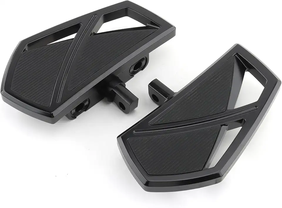 Motorcycle Floorboards Mini Phantom Foot Pegs Fit for Harley Touring Road King Street Glide Road Glide Electra Glide Dyna Fat Bob Sportster 883 XL XR Softail Street Bob Universal (Black)