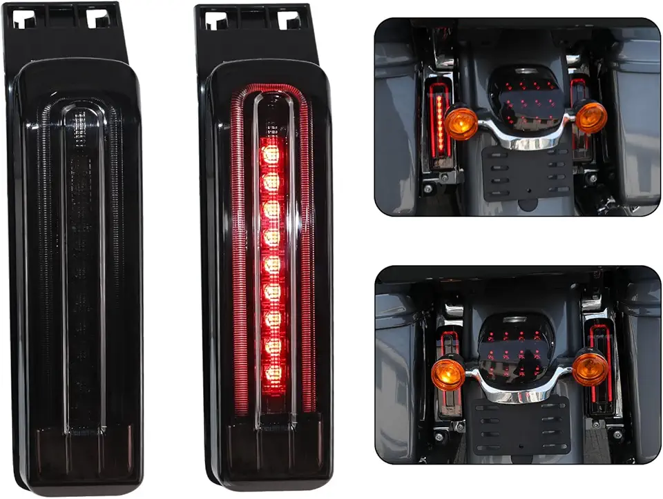 LED Saddlebag Tail Light Rear Fender Light, 3 in 1 LED Run Brake Turn Signal Auxiliary Rear Light for Harley Ultra Limited 2014-2024, Road Glide Limited 2020-2024 Accessories