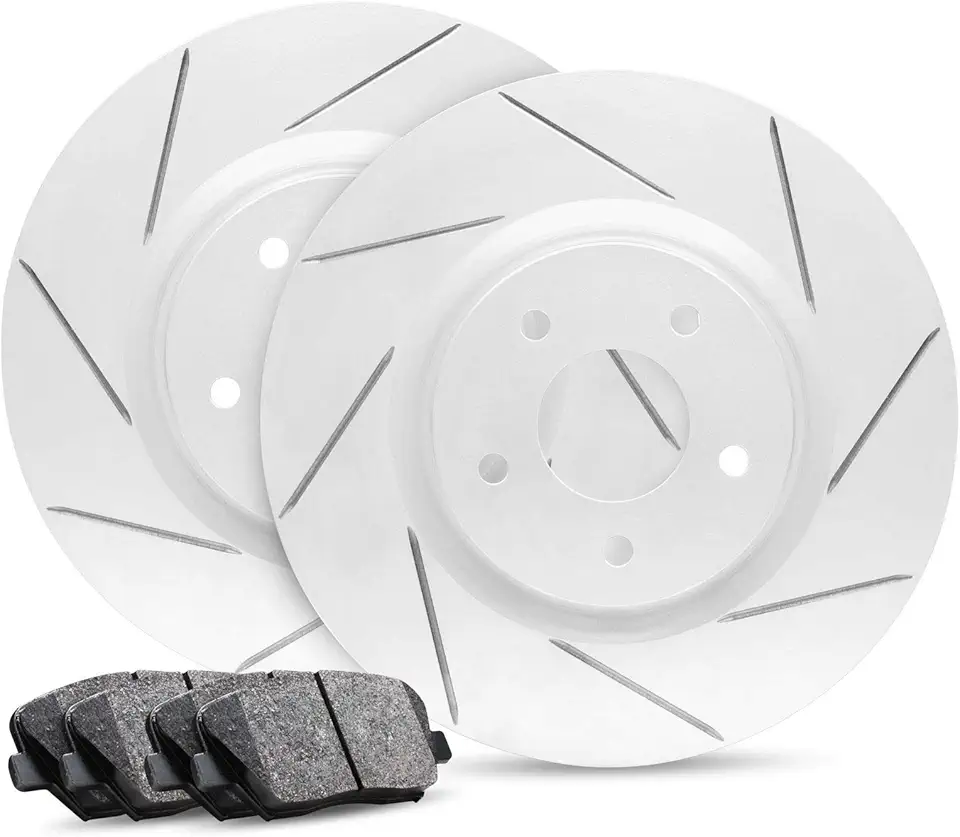 R1 Concepts Rear Brakes and Rotors Kit |Rear Brake Pads| Brake Rotors and Pads| Ceramic Brake Pads and Rotors |fits 2007-2010 Mini Cooper