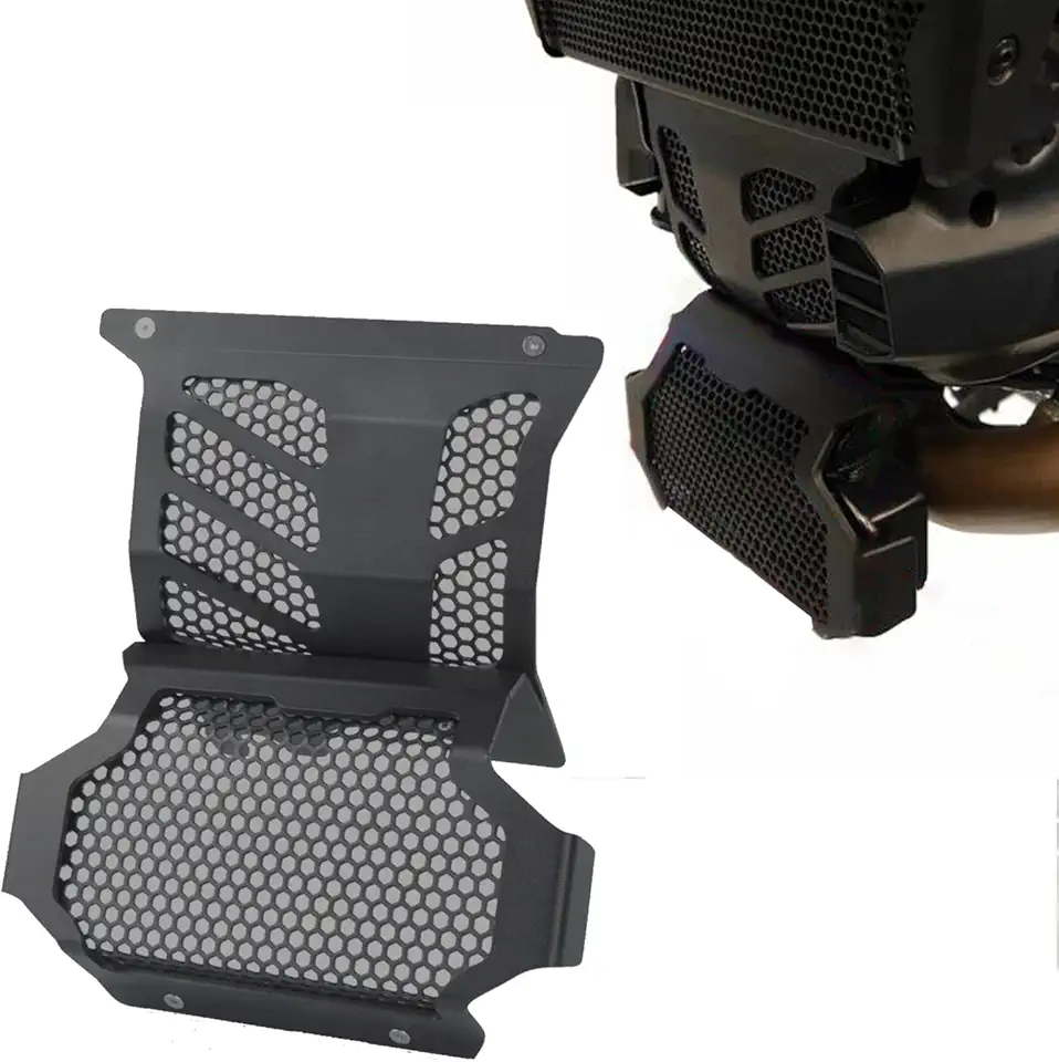 Motorcycle Aluminum Engine Guard Protector and Oil Cooler Guard Compatible With Hyperstrada 939 Hypermotard 939 2016-2018 Hypermotard 950 Hypermotard 950 SP 2019-2021