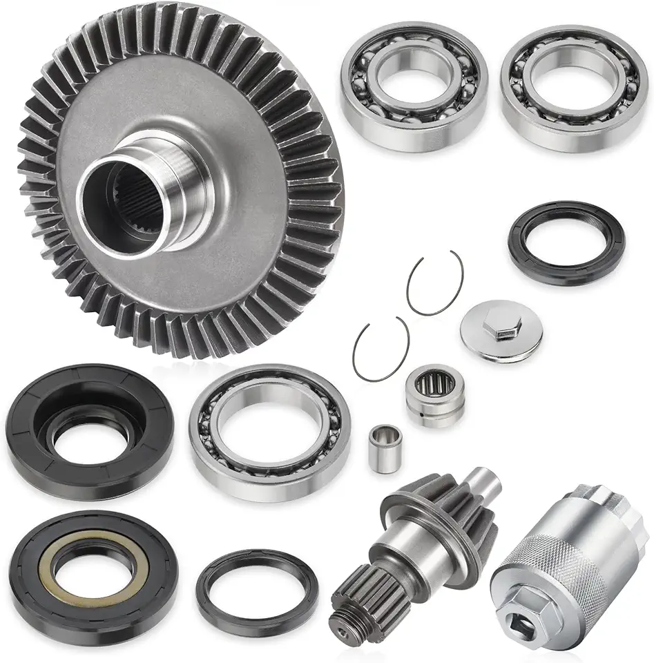 Rear Differential Ring Pinion Gear Bearing Seal Kit & Nut Tool for Honda Rancher 350 400 TRX350 FE FM TE TM TRX400 FA FGA 2000-2007