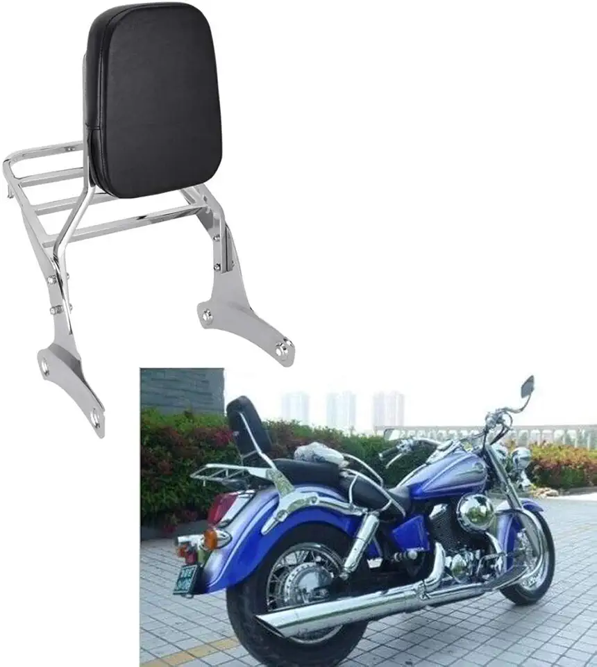 Backrest Sissy Bar Luggage Rack Compatible with/Replacement For Honda Shadow Ace 750 VT400 RC44 VT750C 1997-2003