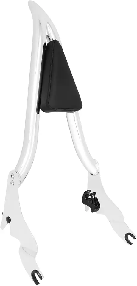 HDBUBALUS Motorcycle Backrest Sissy Bar Detachable Passenger Assembled Backrest Compatible With Harley Touring Road King Road Glide Street Glide Electra Glide Road King 2009-2025 (22 inch, Chrome)