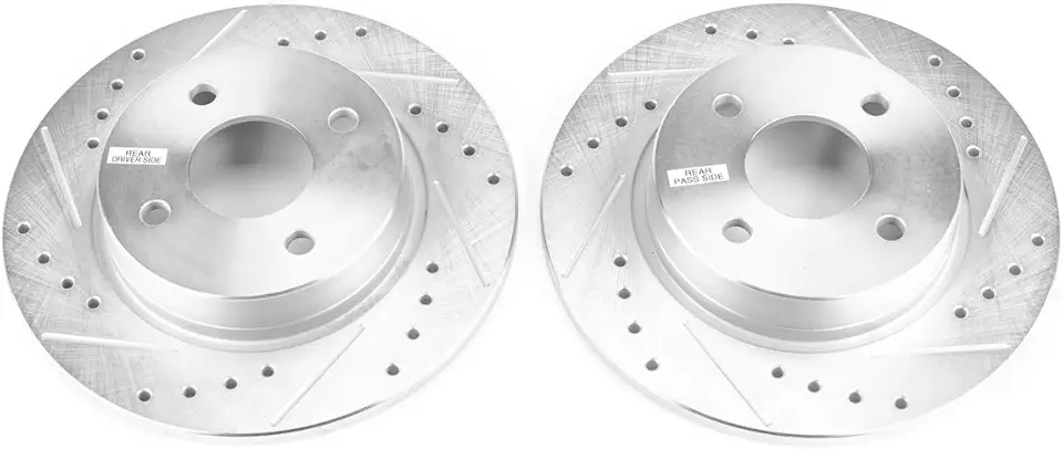 Power Stop AR85192XPR Drilled and Slotted Rear Brake Rotor Pair For Ford EcoSport 2018-2021/Ford EcoSport 2018-2021 [Vehicle Specific]