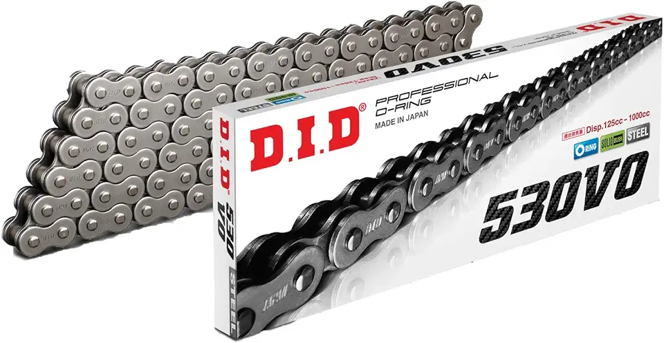 DID (530VO-114) Steel 114 Link Professional V Series O-Ring Chain with Connecting Link