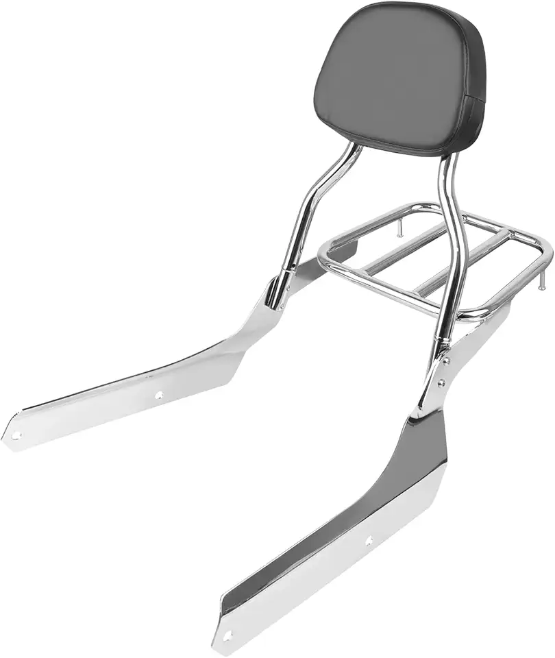 Worldmotop Motorcycle Sissy Bar Backrest Rear Passenger Seat Replacement for Honda Shadow VT750 Spirit 2007-2018 VT750 Shadow Phantom 2010-2019 Detachable Backrest (For VT750-C)