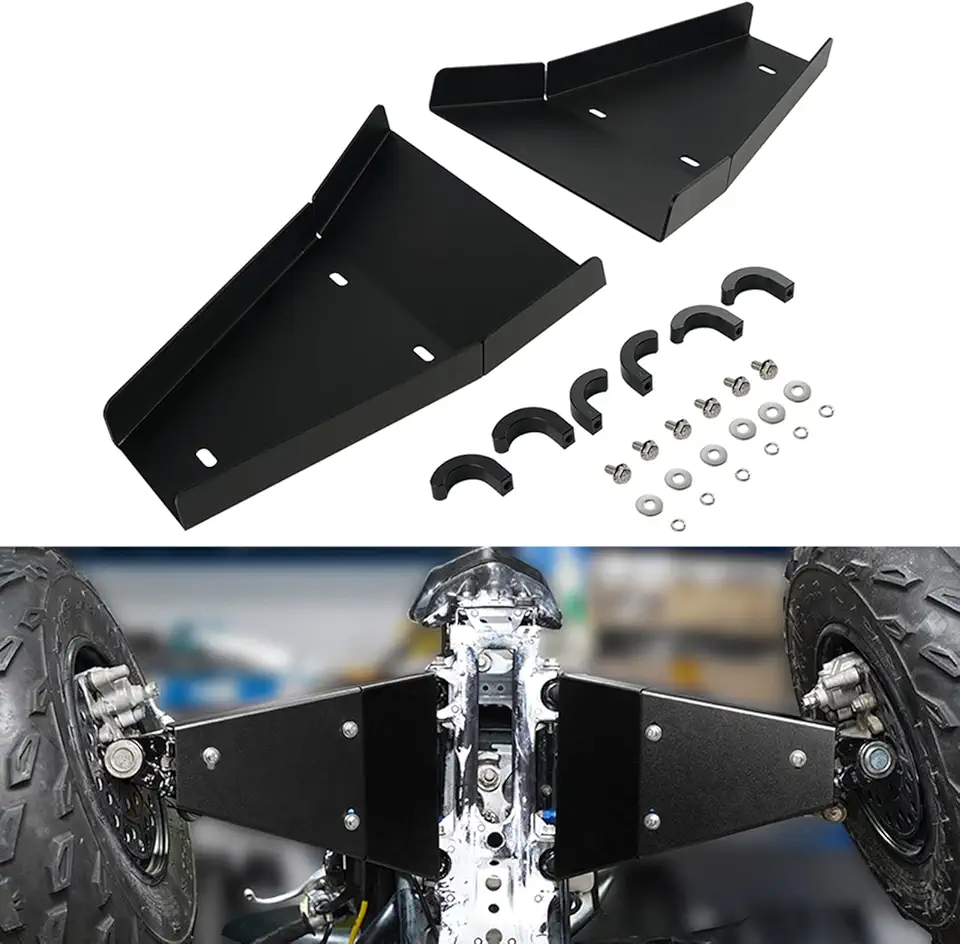 NICECNC Black A-arm Guards Skid Protector Compatible with Yamaha Raptor 700 2006-2010 2011 2013-2022 2023/ 700R YFM 700 YFM700R 2016-2019 2020 2021 2022 2023