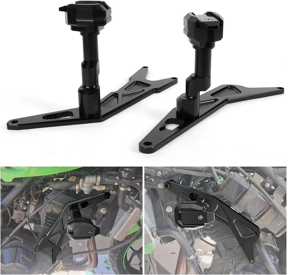 PSLER Motorcycle Frame Sliders - Engine Guard Bodywork Fairing Falling Protection for Ninja 300 250 2013-2018(Black)