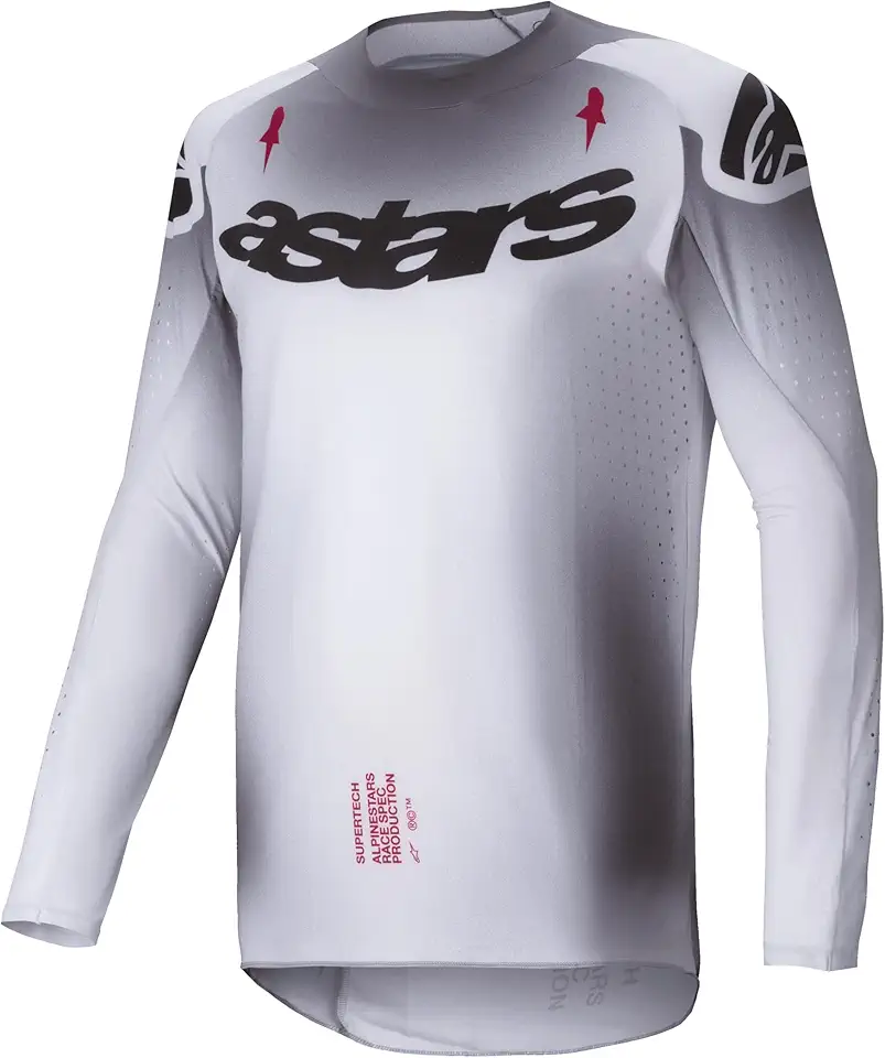 Alpinestars 3760225-191-S: Supertech Maker Jersey Silver/Black Sm